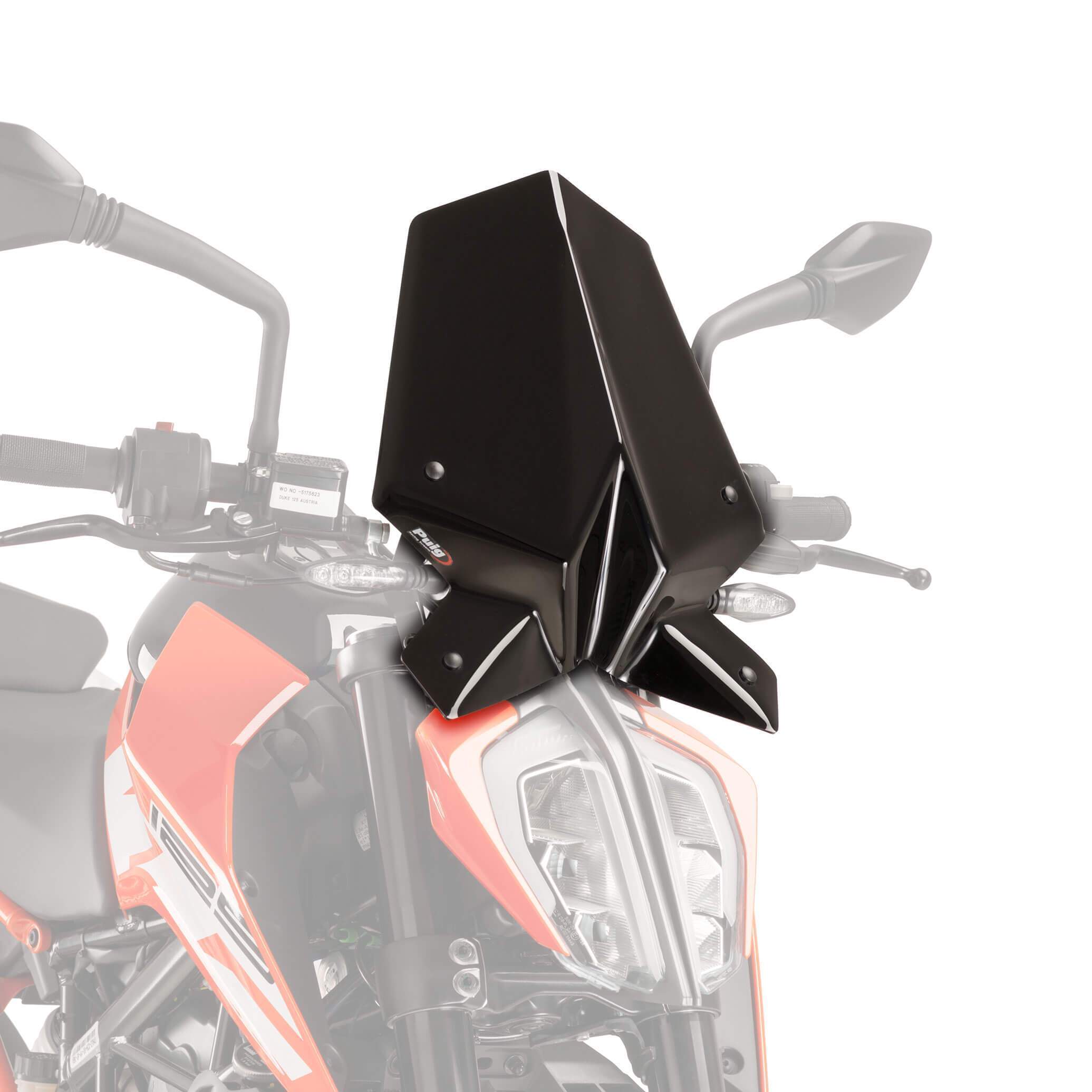Puig Sport Screen | Black (Opaque) | KTM 390 Duke 2017>2023-Screens-Pyramid Motorcycle Accessories
