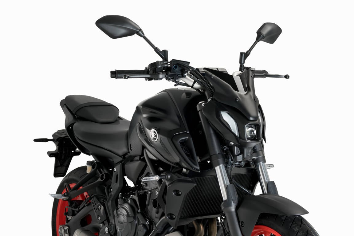 Puig Sport Screen | Black (Opaque) | Yamaha MT-07 2021>Current-M20620N-Screens-Pyramid Motorcycle Accessories