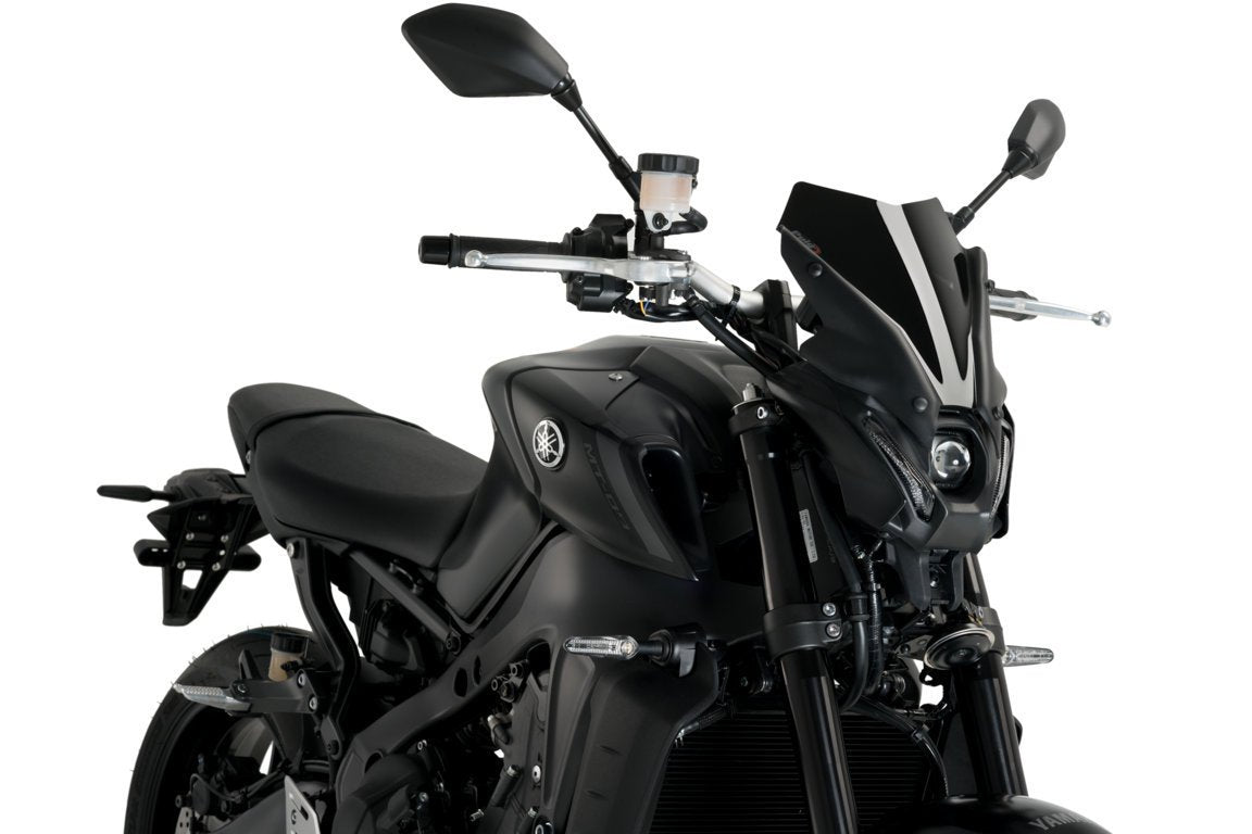 Puig Sport Screen | Black (Opaque) | Yamaha MT-09 2021>2023 -  Shop name