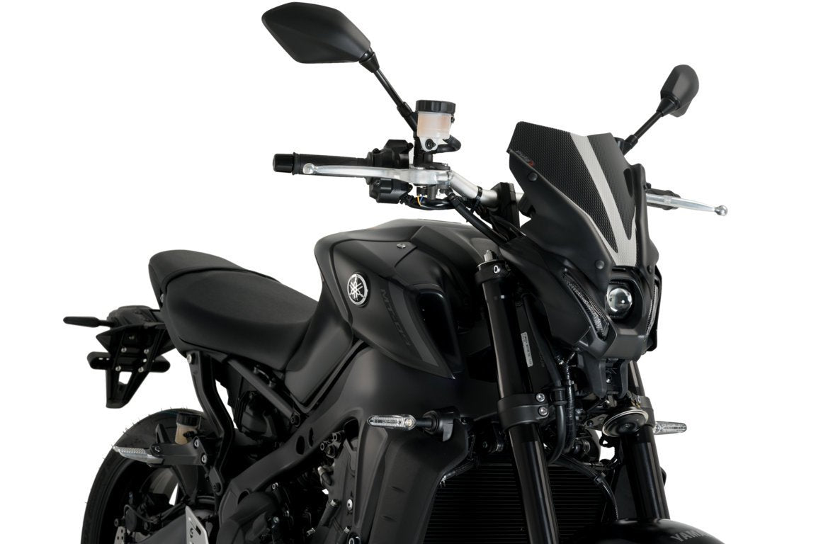 Puig Sport Screen | Carbon Look | Yamaha MT-09 SP 2021>2023-M20644C-Screens-Pyramid Motorcycle Accessories