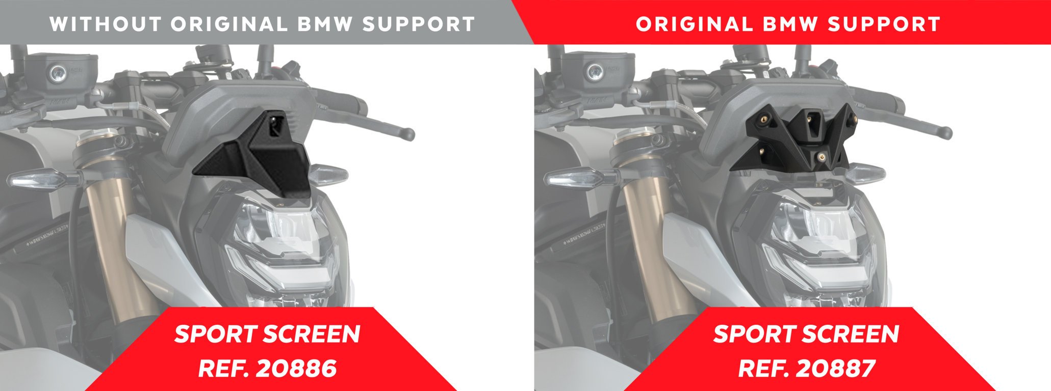 Puig Sport Screen | Clear | BMW S 1000 R 2021>Current-Screens-Pyramid Motorcycle Accessories