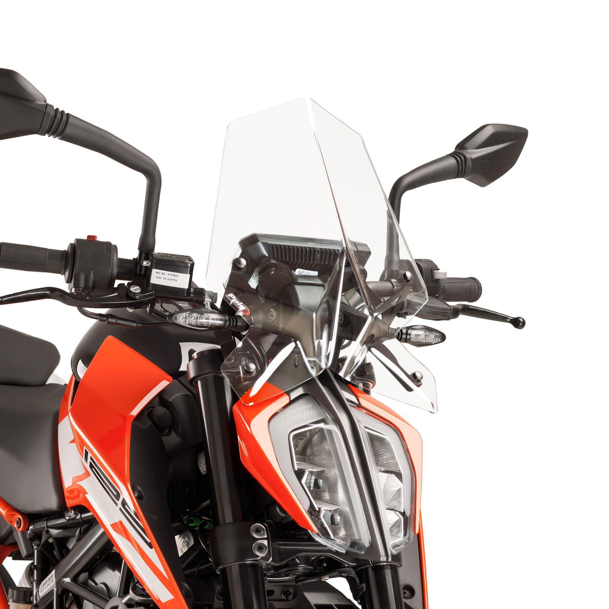 Puig Sport Screen | Clear | KTM 125 Duke 2017>2023 -  Shop name