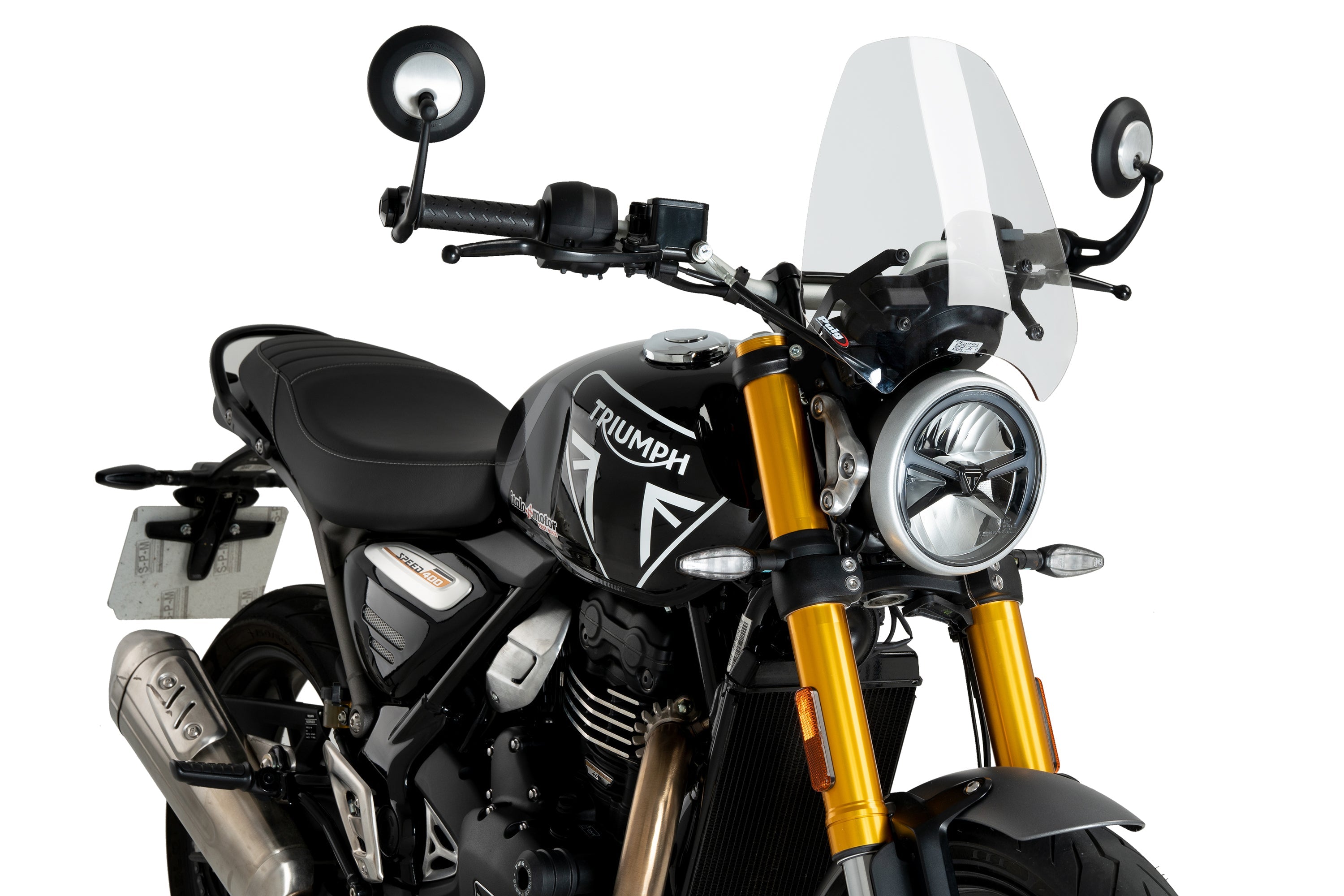 Puig Sport Screen | Clear | Triumph Speed 400/Scrambler 400 X 2024>Current-M21933W-Screens-Pyramid Motorcycle Accessories