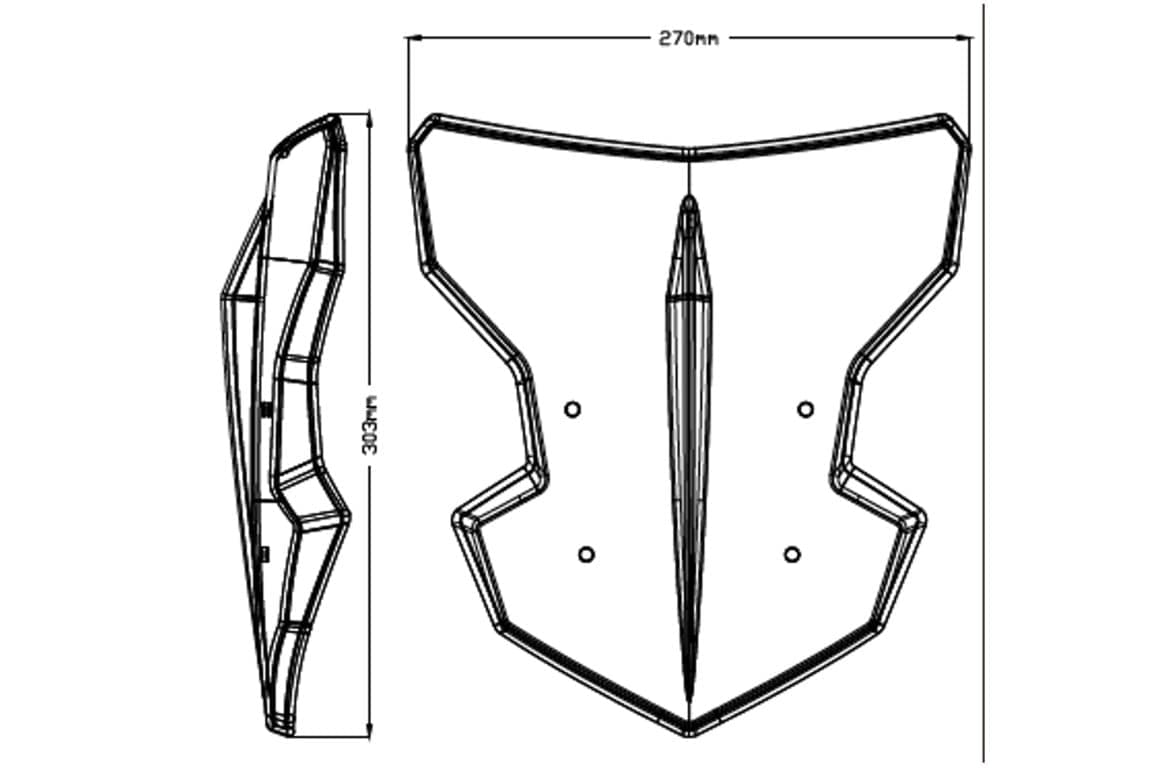 Puig Sport Screen | Clear | Yamaha MT-03 2020>Current -  Shop name
