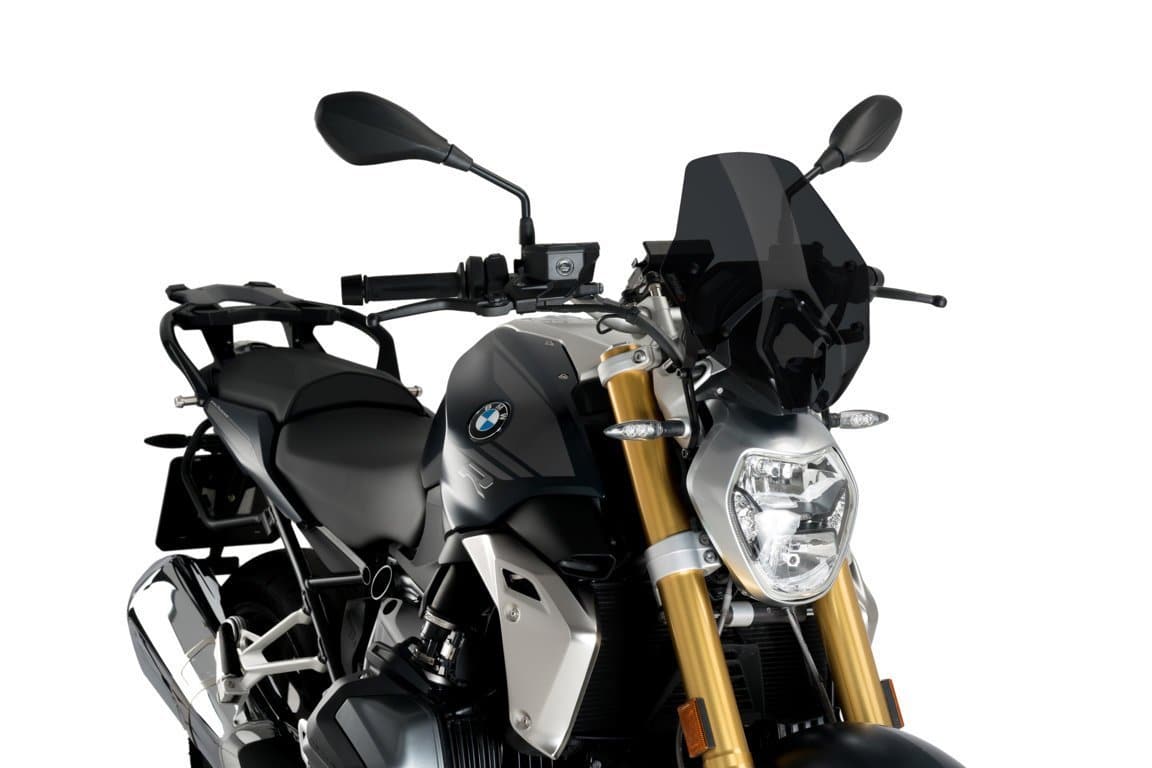 Puig Sport Screen | Dark Smoke | BMW R1250 R 2019>2022 (Without BMW screen support)-M3624F-Screens-Pyramid Motorcycle Accessories