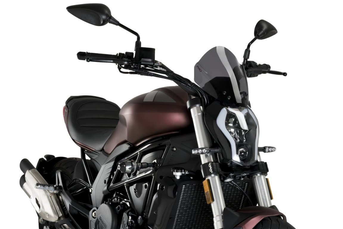 Puig Sport Screen | Dark Smoke | Benelli 502 C 2019>Current-M3690F-Screens-Pyramid Motorcycle Accessories