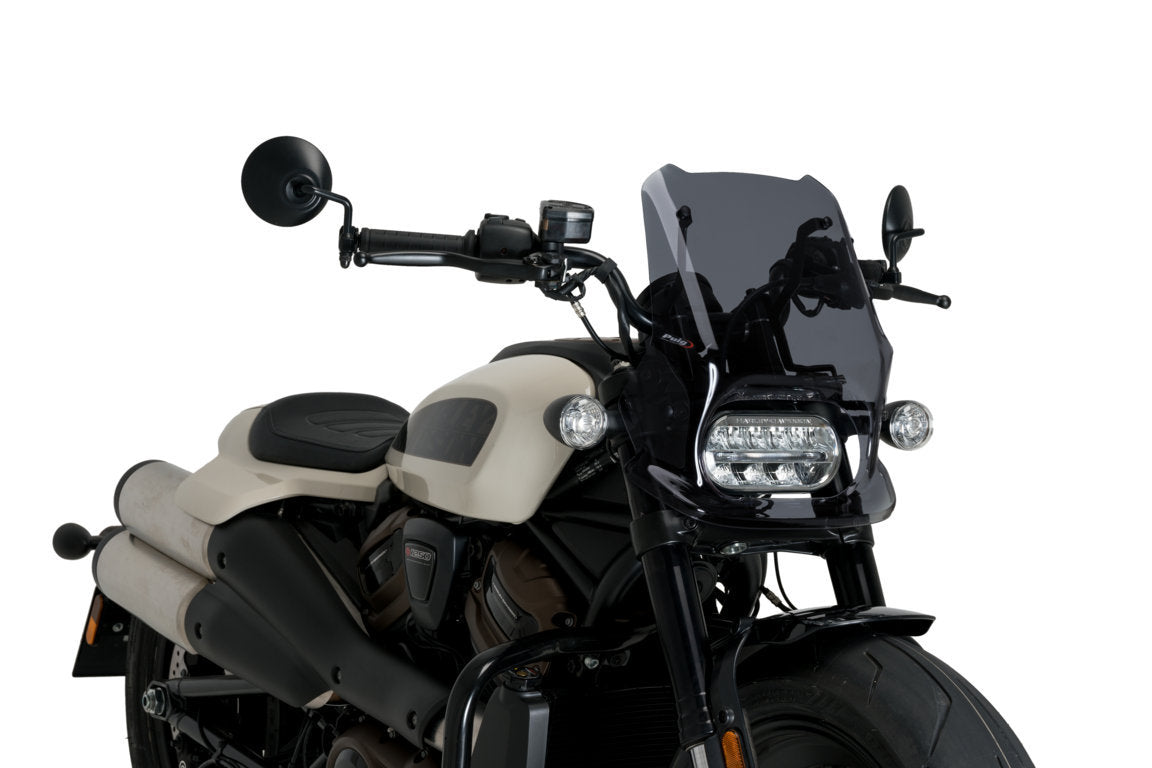 Puig Sport Screen | Dark Smoke | Harley Davidson Sportster S (RH1250S) 2021>Current-Screens-Pyramid Motorcycle Accessories