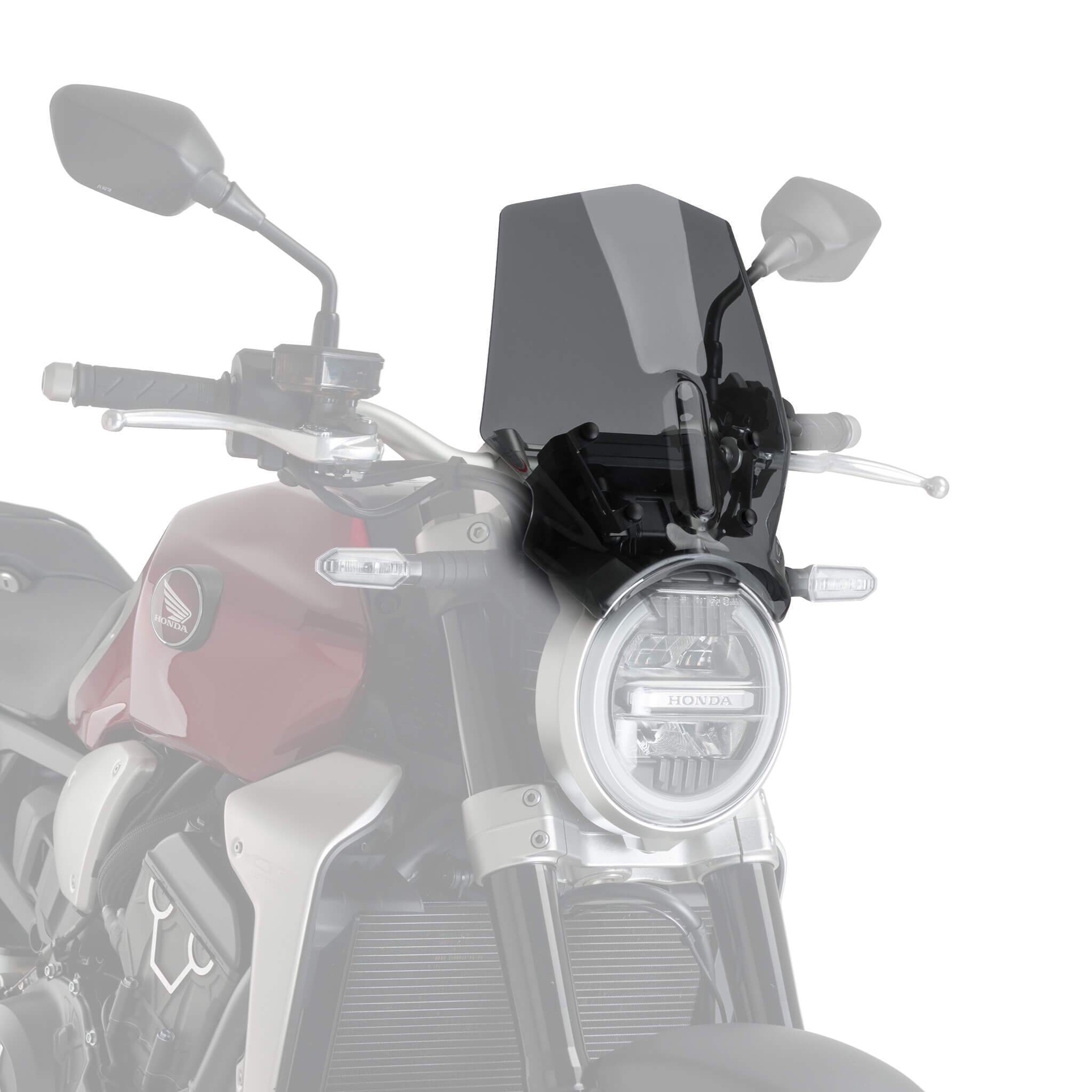 Puig Sport Screen | Dark Smoke | Honda CB 650 R 2019>2023-M9748F-Screens-Pyramid Motorcycle Accessories
