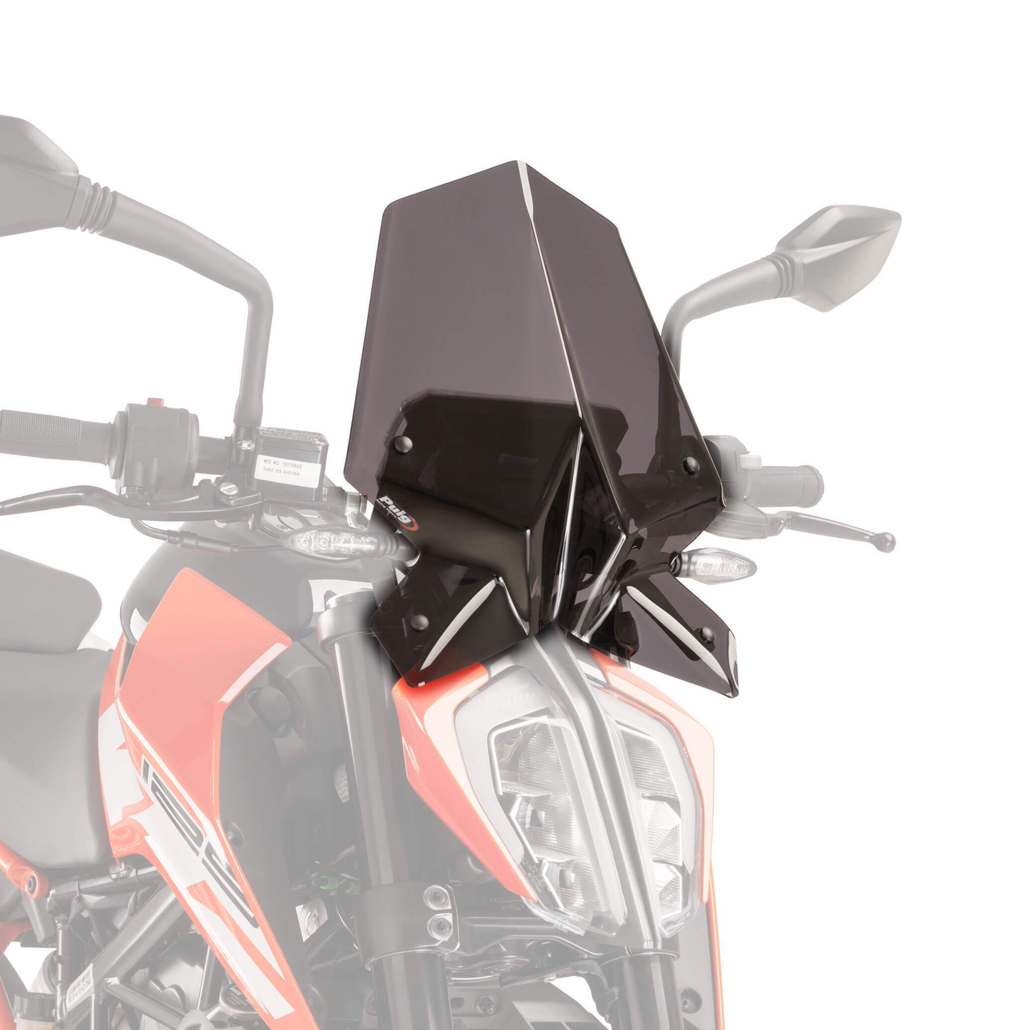 Puig Sport Screen | Dark Smoke | KTM 390 Duke 2017>2023-M9514F-Screens-Pyramid Motorcycle Accessories