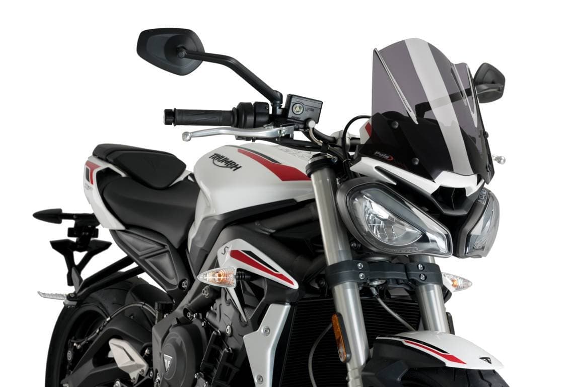 Puig Sport Screen | Dark Smoke | Triumph Street Triple 765 R 2020>2022-Screens-Pyramid Motorcycle Accessories