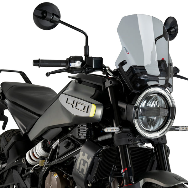 Puig スモーク ウインドシールド svartpilen401vitplen Puig Sport Screen | Light Smoke | Husqvarna Svartpilen 125/401 2024>Cu