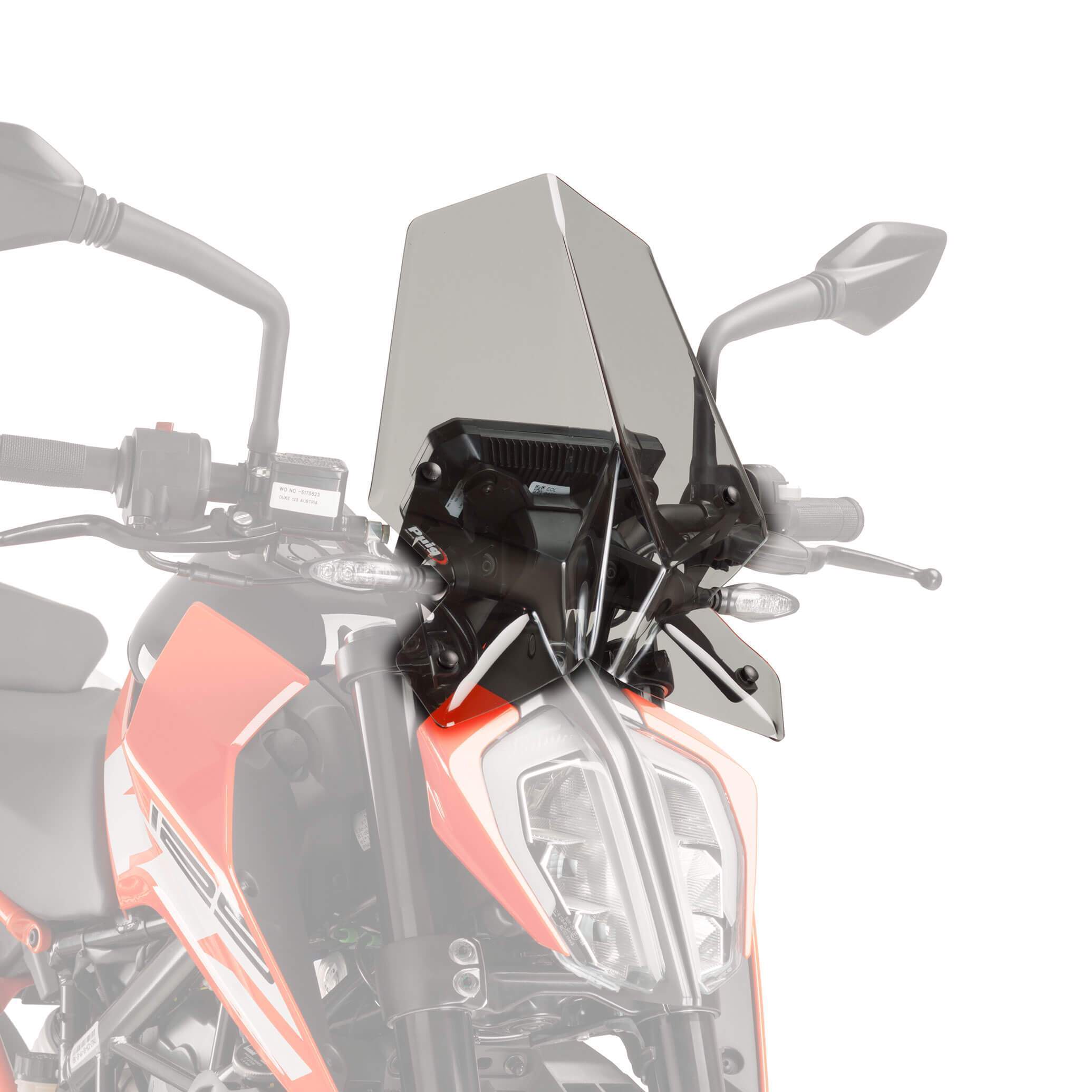Puig Sport Screen | Light Smoke | KTM 125 Duke 2017>2023-M9514H-Screens-Pyramid Motorcycle Accessories