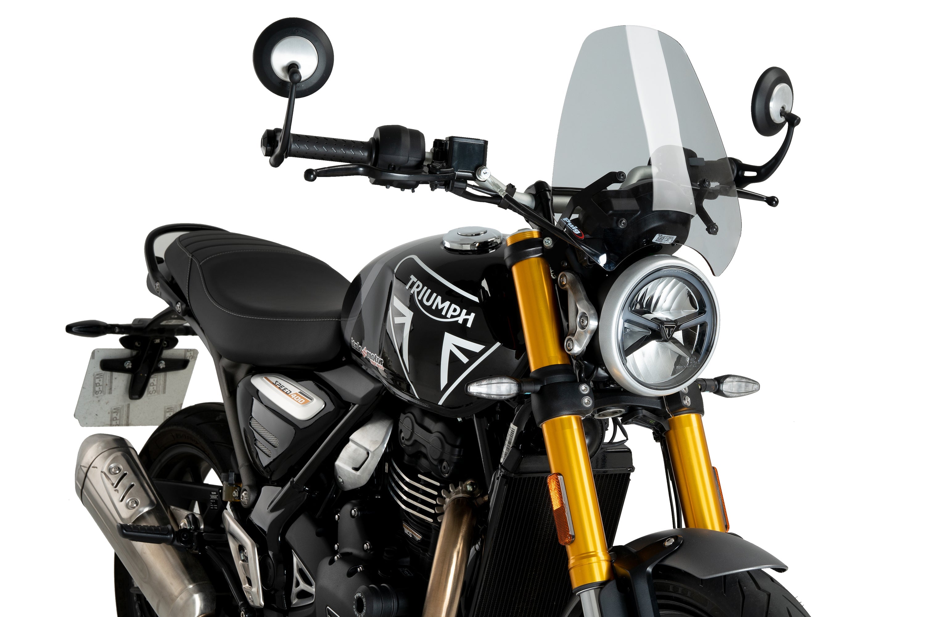 Puig Sport Screen | Light Smoke | Triumph Speed 400/Scrambler 400 X 2024>Current-Screens-Pyramid Motorcycle Accessories