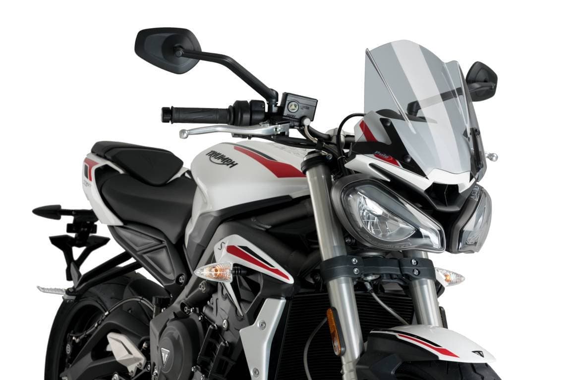Puig Sport Screen | Light Smoke | Triumph Street Triple 765 RS 2020>2022-M20432H-Screens-Pyramid Motorcycle Accessories