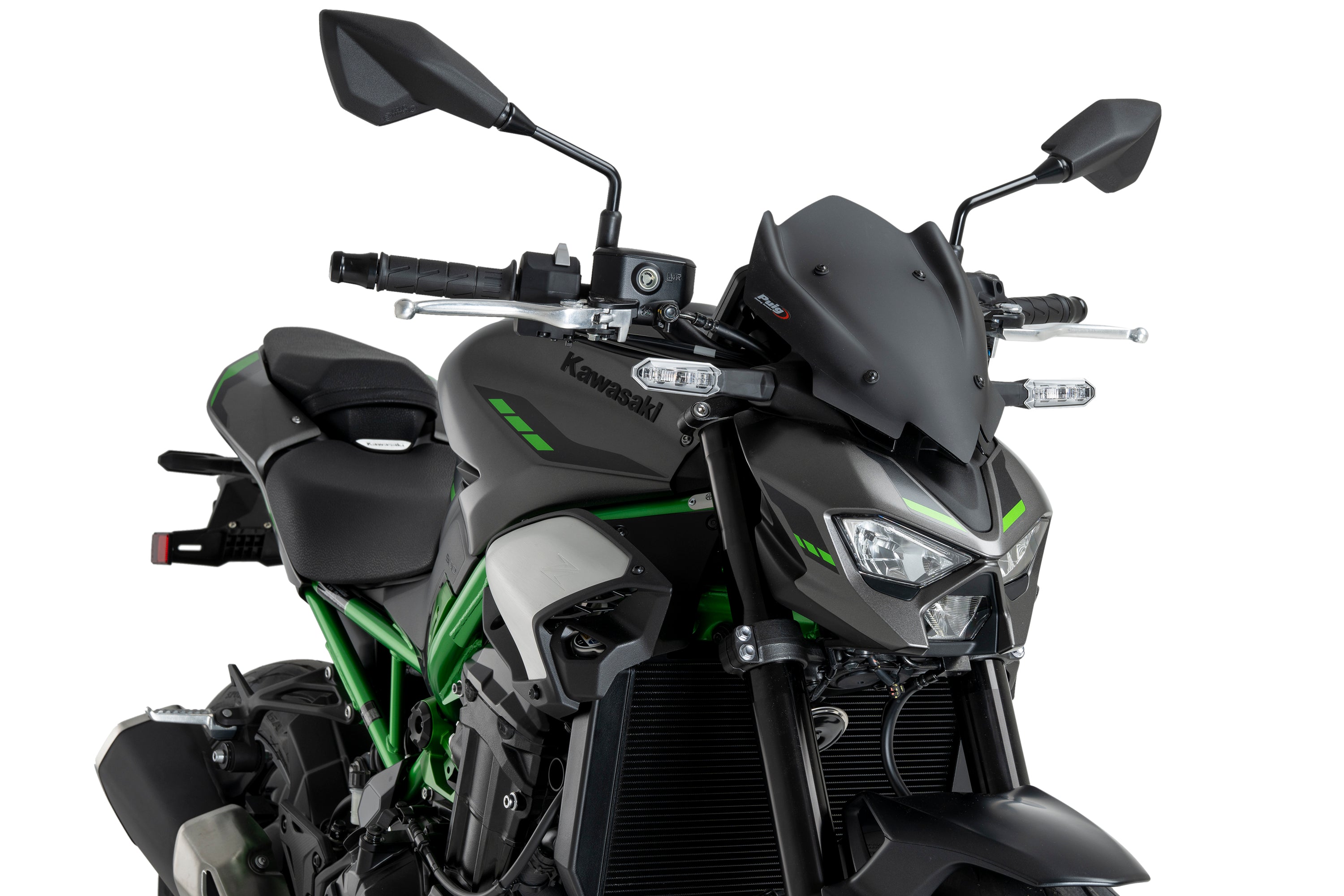 Puig Sport Screen | Matte Black | Kawasaki Z 900/SE 2025>Current-Screens-Pyramid Motorcycle Accessories