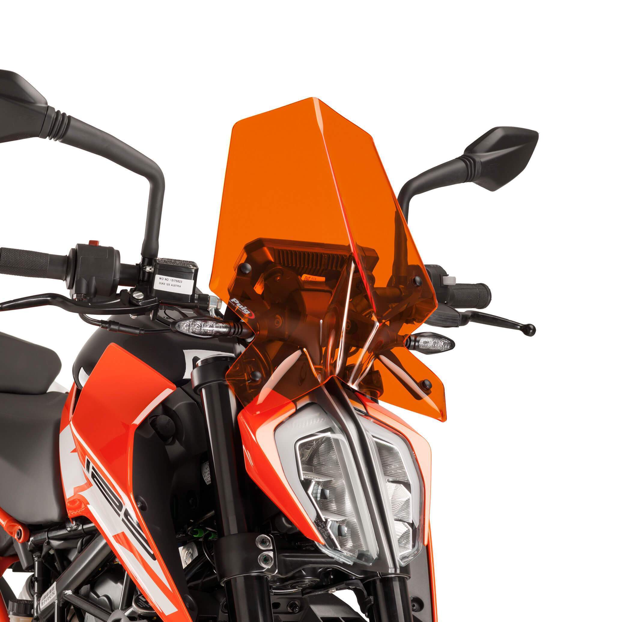 Puig Sport Screen | Orange | KTM 390 Duke 2017>2023-M9514T-Screens-Pyramid Motorcycle Accessories