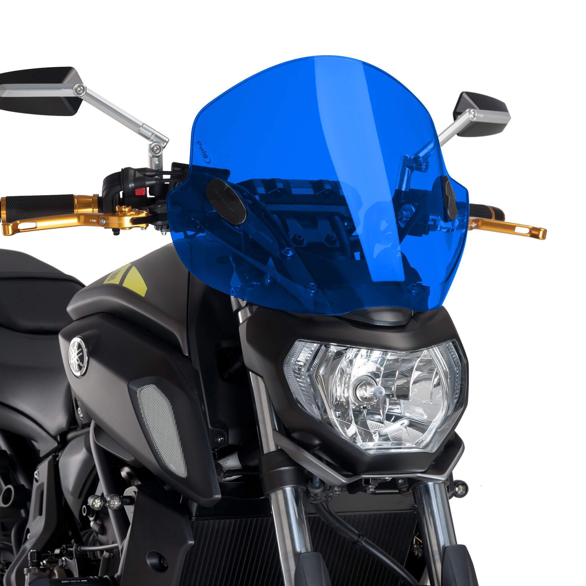 Puig Stream Screen | Blue | Aprilia Shiver 900 2017>2020-Screens-Pyramid Motorcycle Accessories