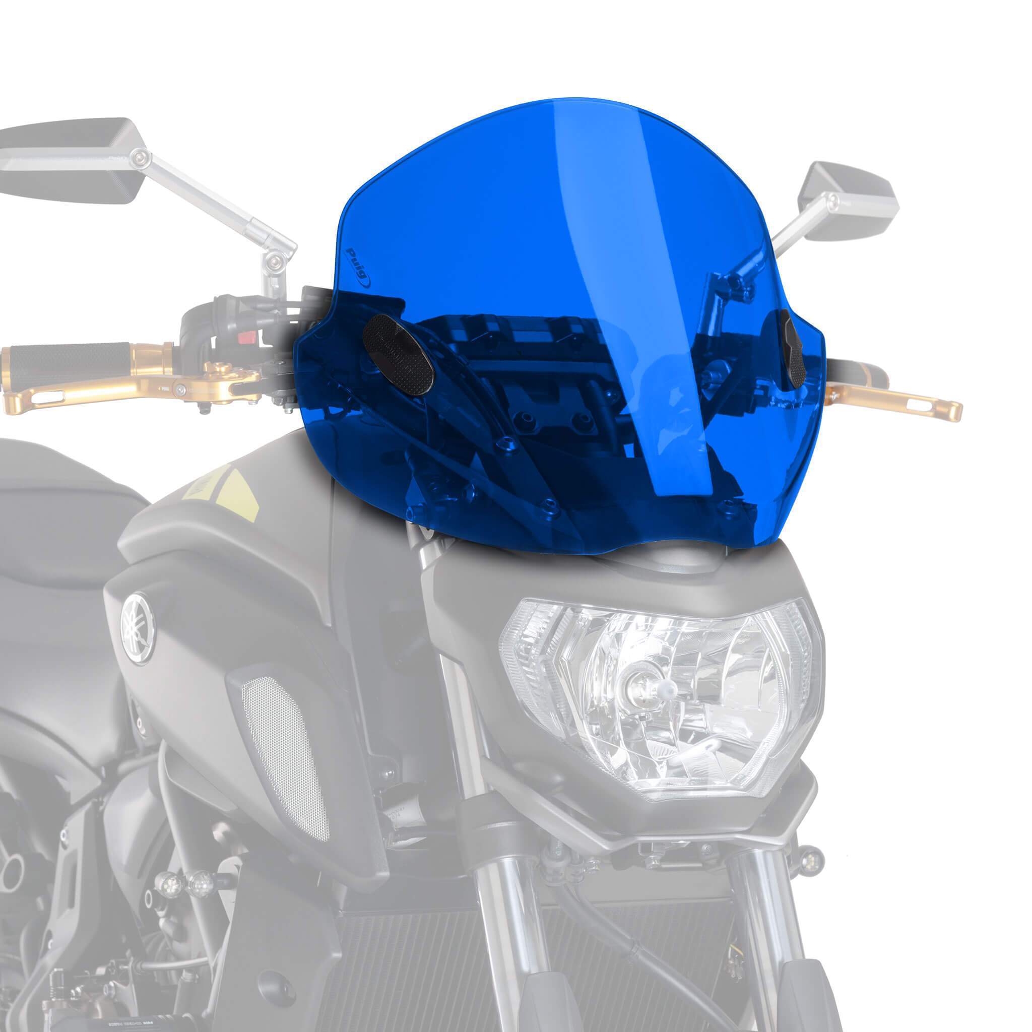 Puig Stream Screen | Blue | Aprilia Shiver 900 2017>2020-Screens-Pyramid Motorcycle Accessories