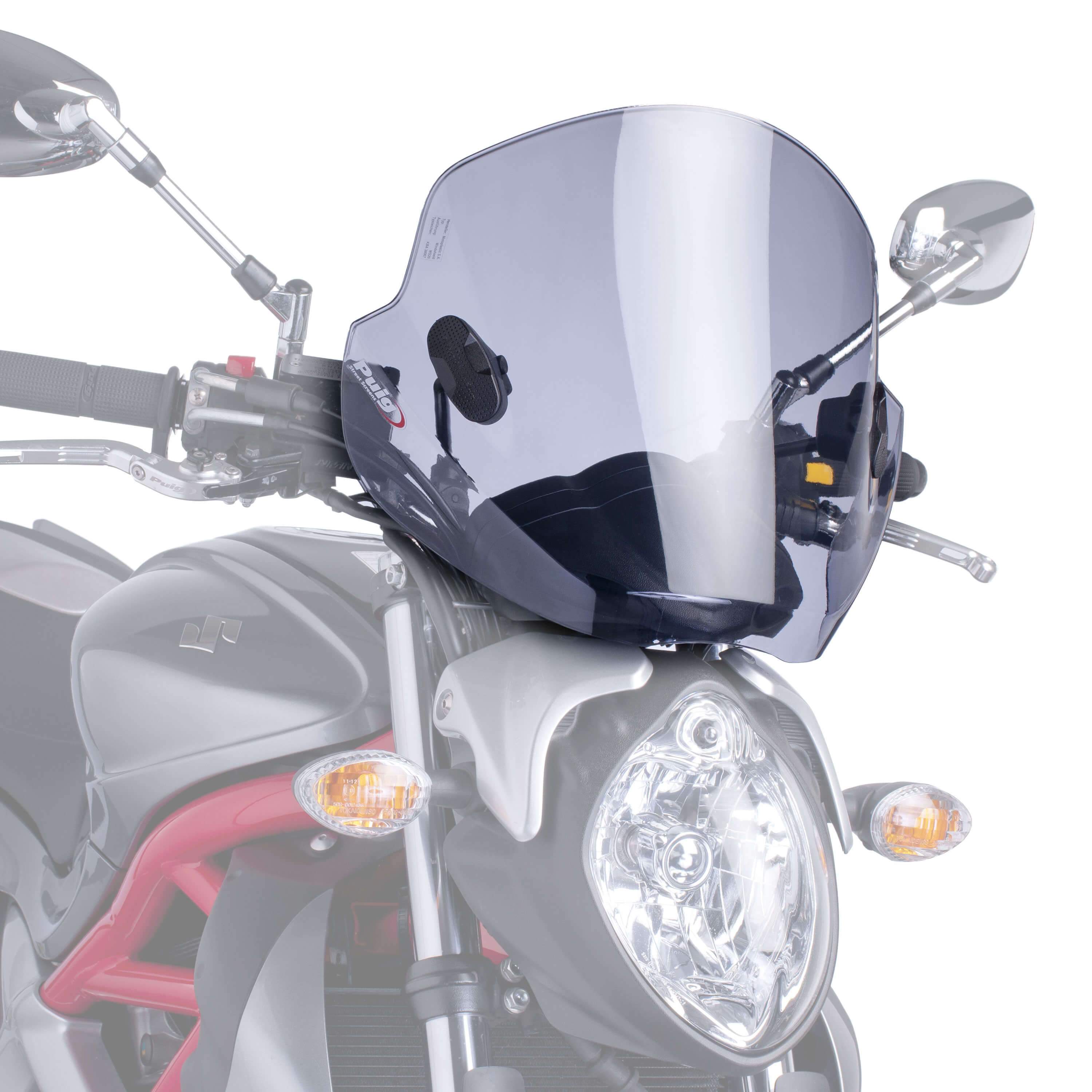 Puig Stream Screen | Light Smoke | Suzuki SV650 2003>2006-Screens-Pyramid Motorcycle Accessories