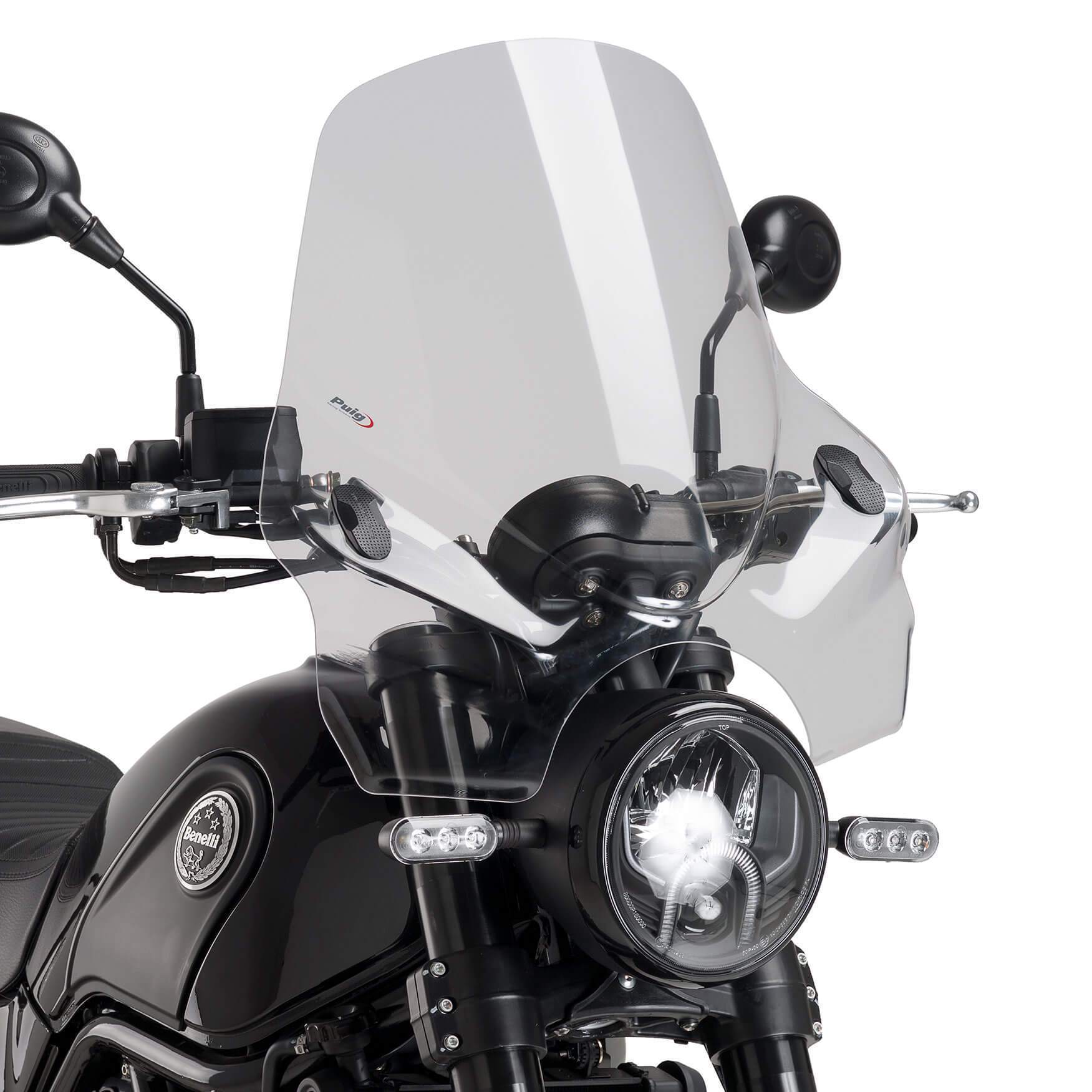 Puig Touring 1 Screen | Clear | Daelim VL 125 Daystar 2000>2005-M0856W-Screens-Pyramid Motorcycle Accessories