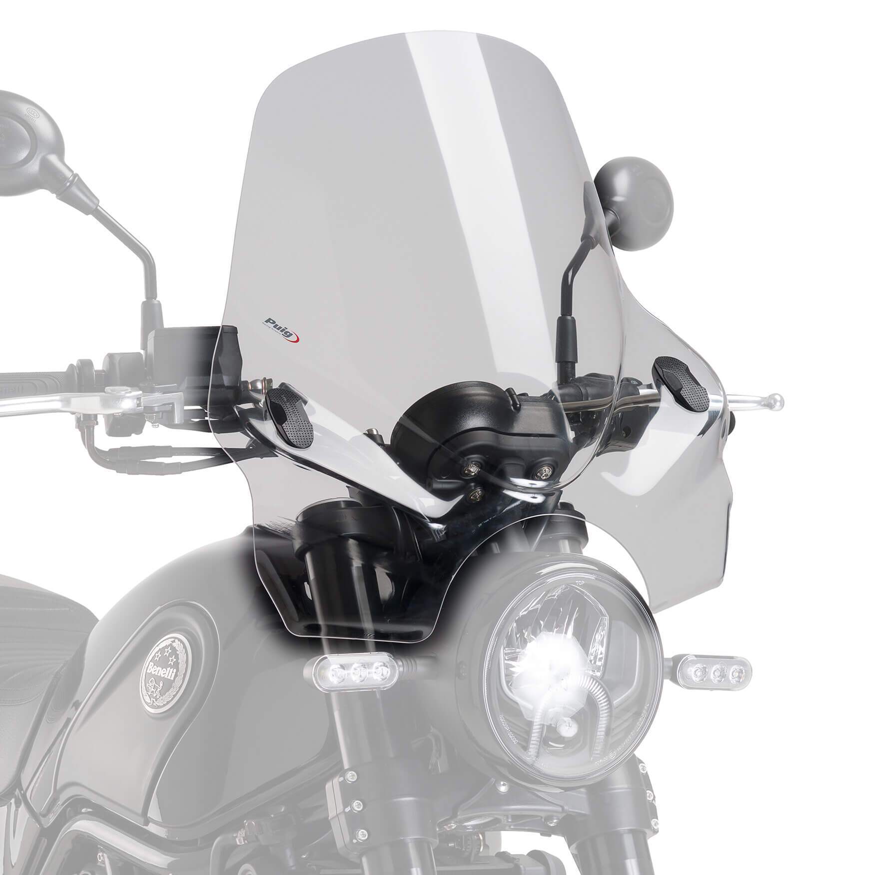 Puig Touring 1 Screen | Clear | Ducati Scrambler 1100 Classic 2015>2018-M0856W-Screens-Pyramid Motorcycle Accessories