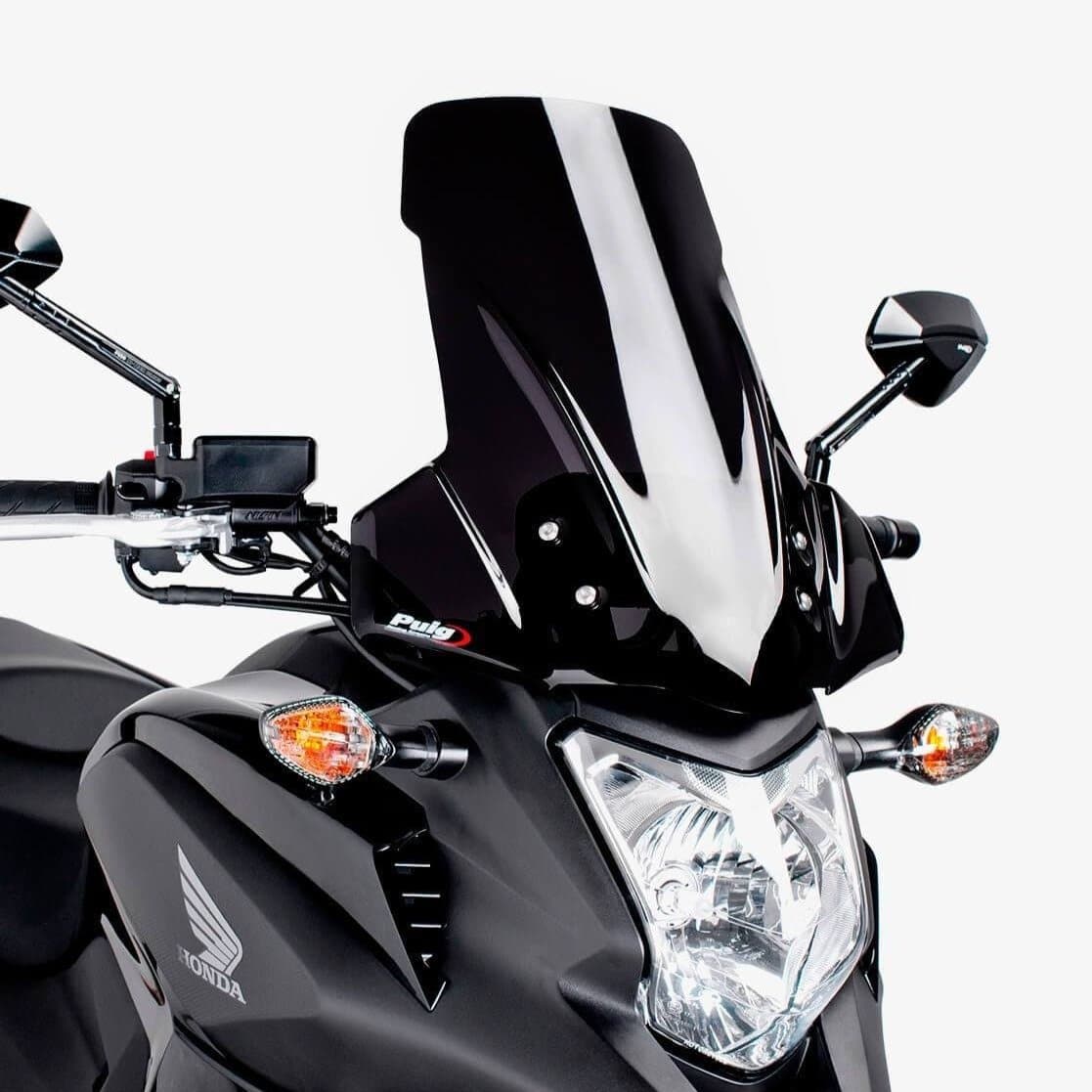 Puig Touring Screen | Black (Opaque) | Honda NC 700 X 2012>2013-M5992N-Screens-Pyramid Motorcycle Accessories