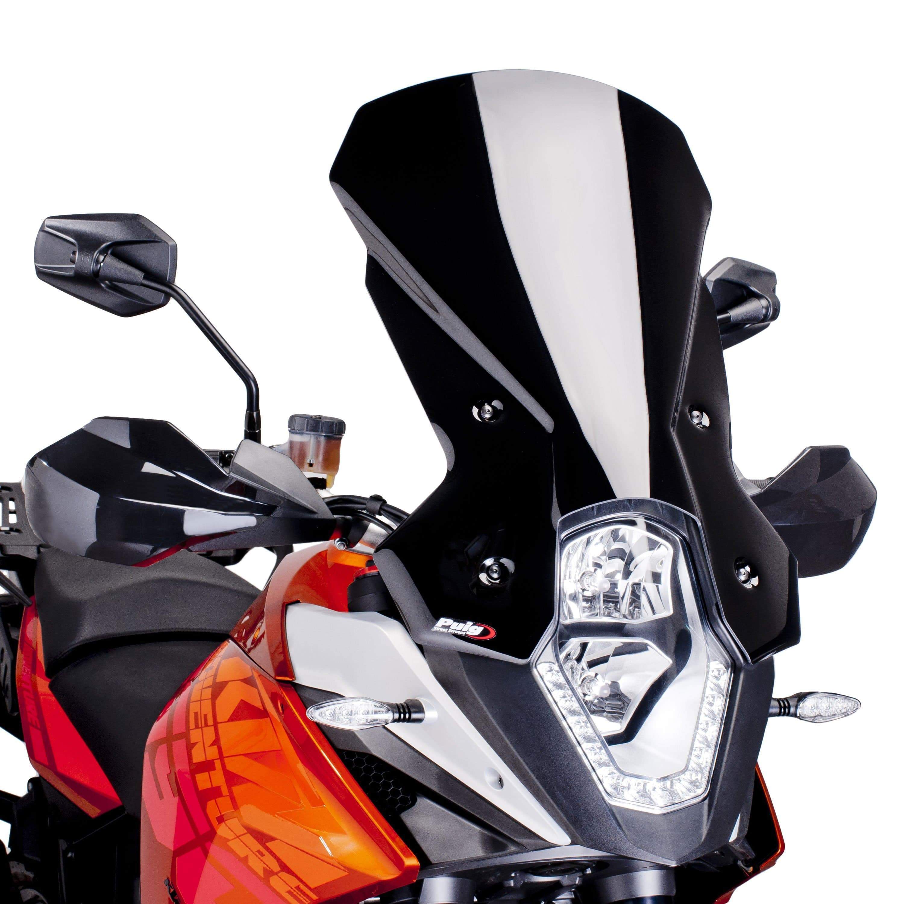 Puig Touring Screen | Black (Opaque) | KTM 1290 Super Adventure T 2017>2017-M6494N-Screens-Pyramid Motorcycle Accessories