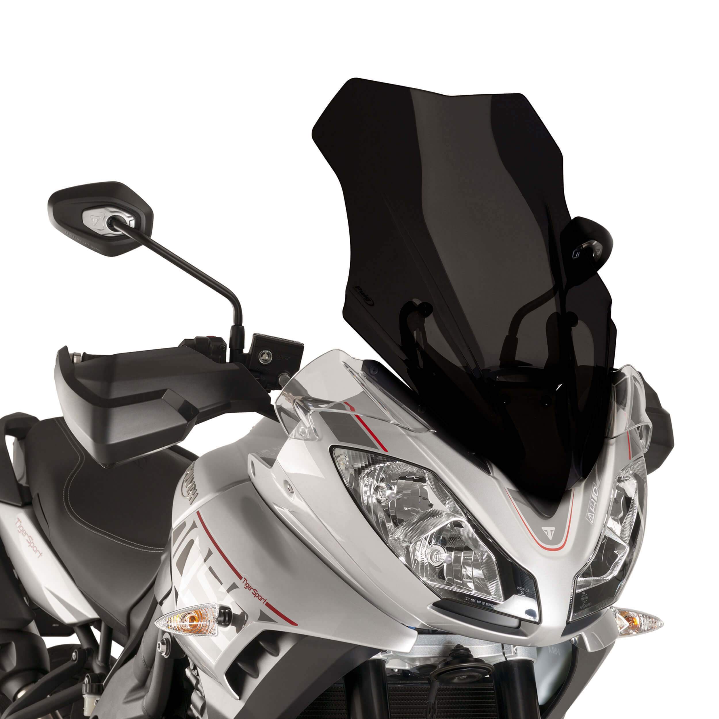 Puig Touring Screen | Black (Opaque) | Triumph Tiger 1050 Sport 2016>2020-M9200N-Screens-Pyramid Motorcycle Accessories