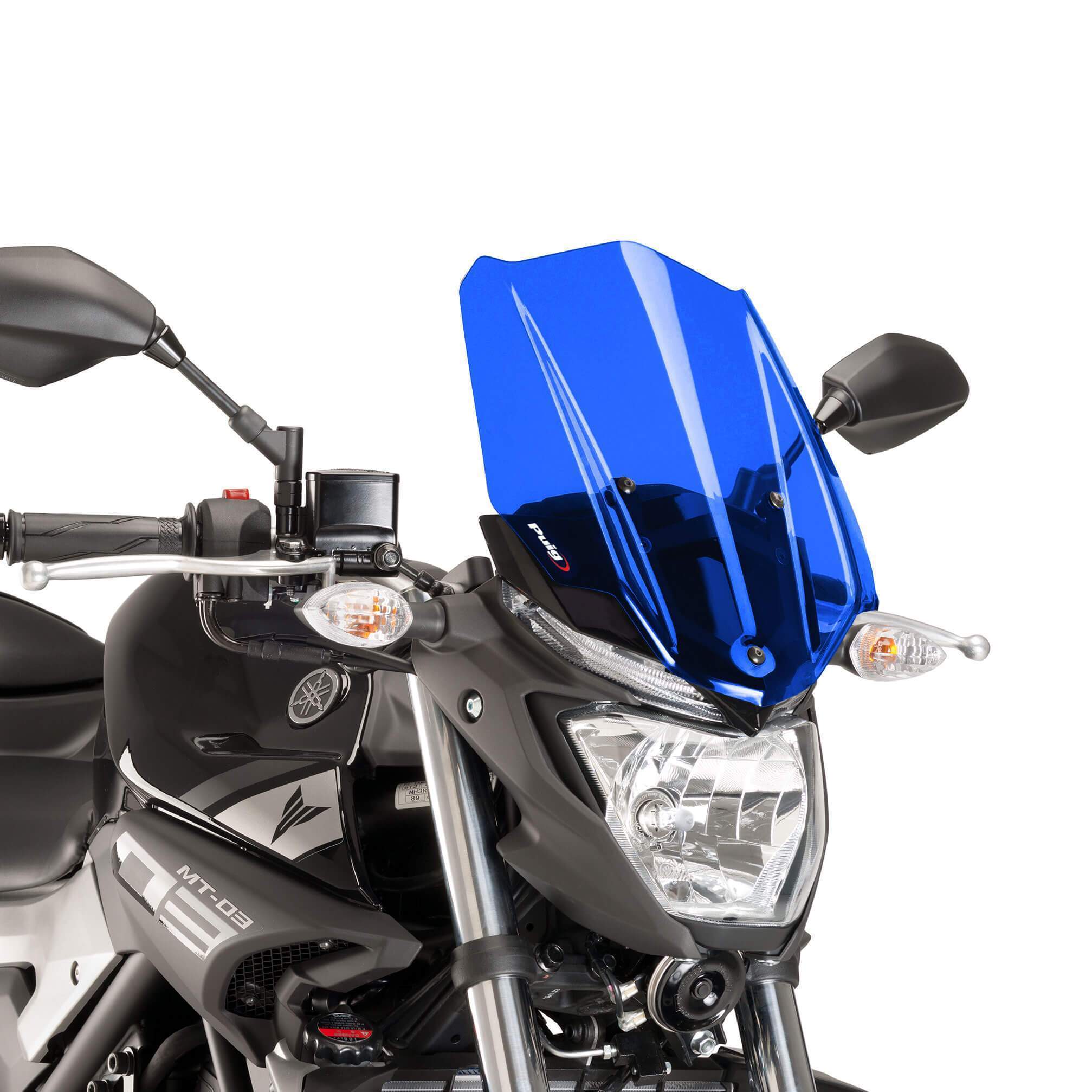 Puig Touring Screen | Blue | Yamaha MT-03 2016>2019-M8932A-Screens-Pyramid Motorcycle Accessories