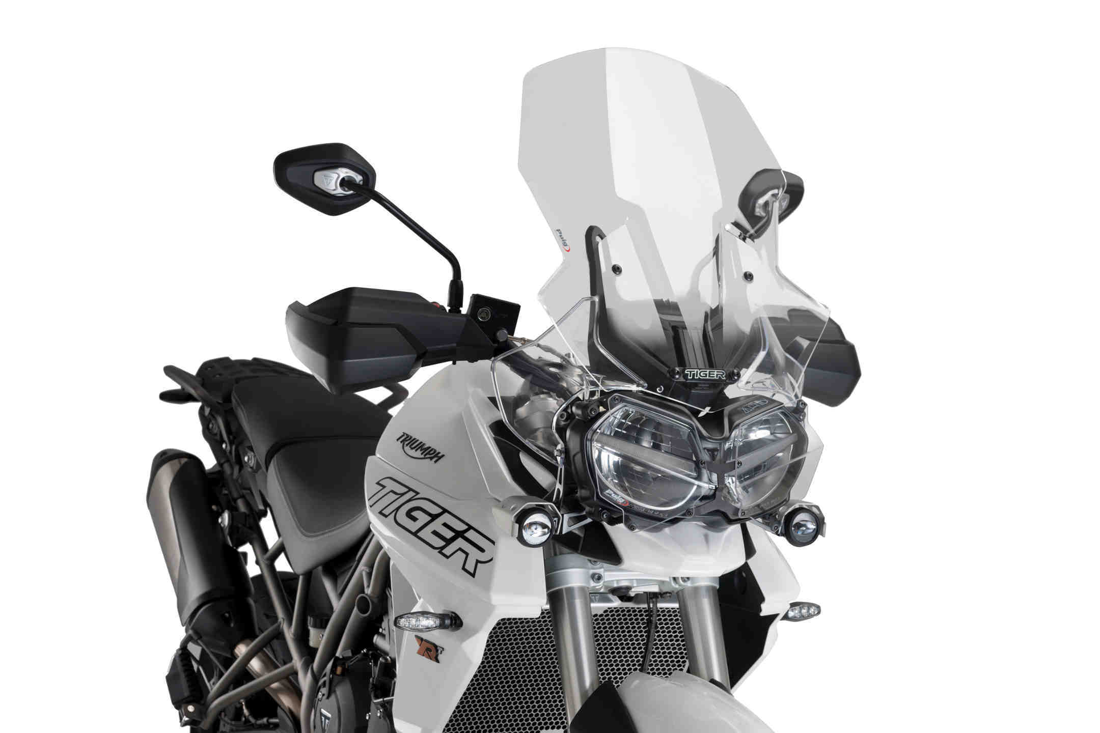 Puig Touring Screen | Clear | Triumph Tiger 800 XC/XCX/XCA/Low 2018>2020-M9656W-Screens-Pyramid Motorcycle Accessories