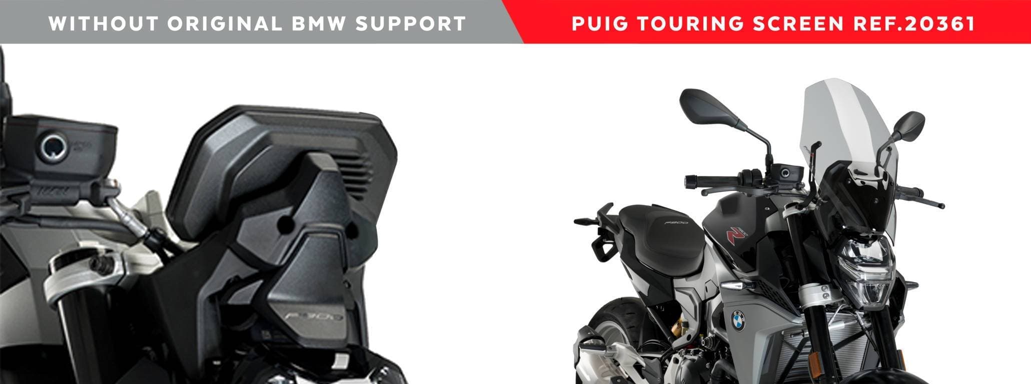 Puig Touring Screen | Dark Smoke | BMW F900 R 2020>Current-M20361F-Screens-Pyramid Motorcycle Accessories