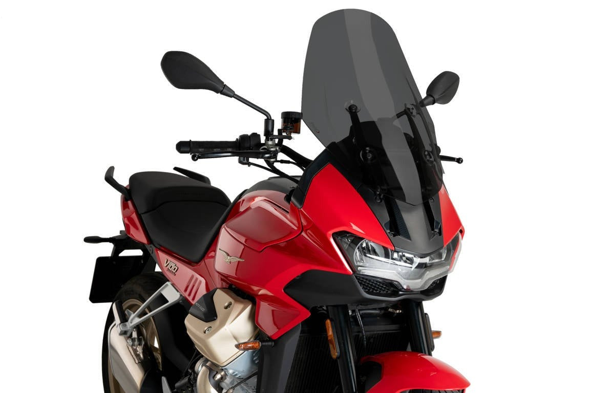 Puig Touring Screen | Dark Smoke | Moto Guzzi V100 Mandello / S 2023>Current-M21484F-Screens-Pyramid Motorcycle Accessories