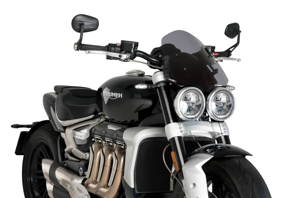 Puig Touring Screen | Dark Smoke | Triumph Rocket 3 2020>2020-M20283F-Screens-Pyramid Motorcycle Accessories