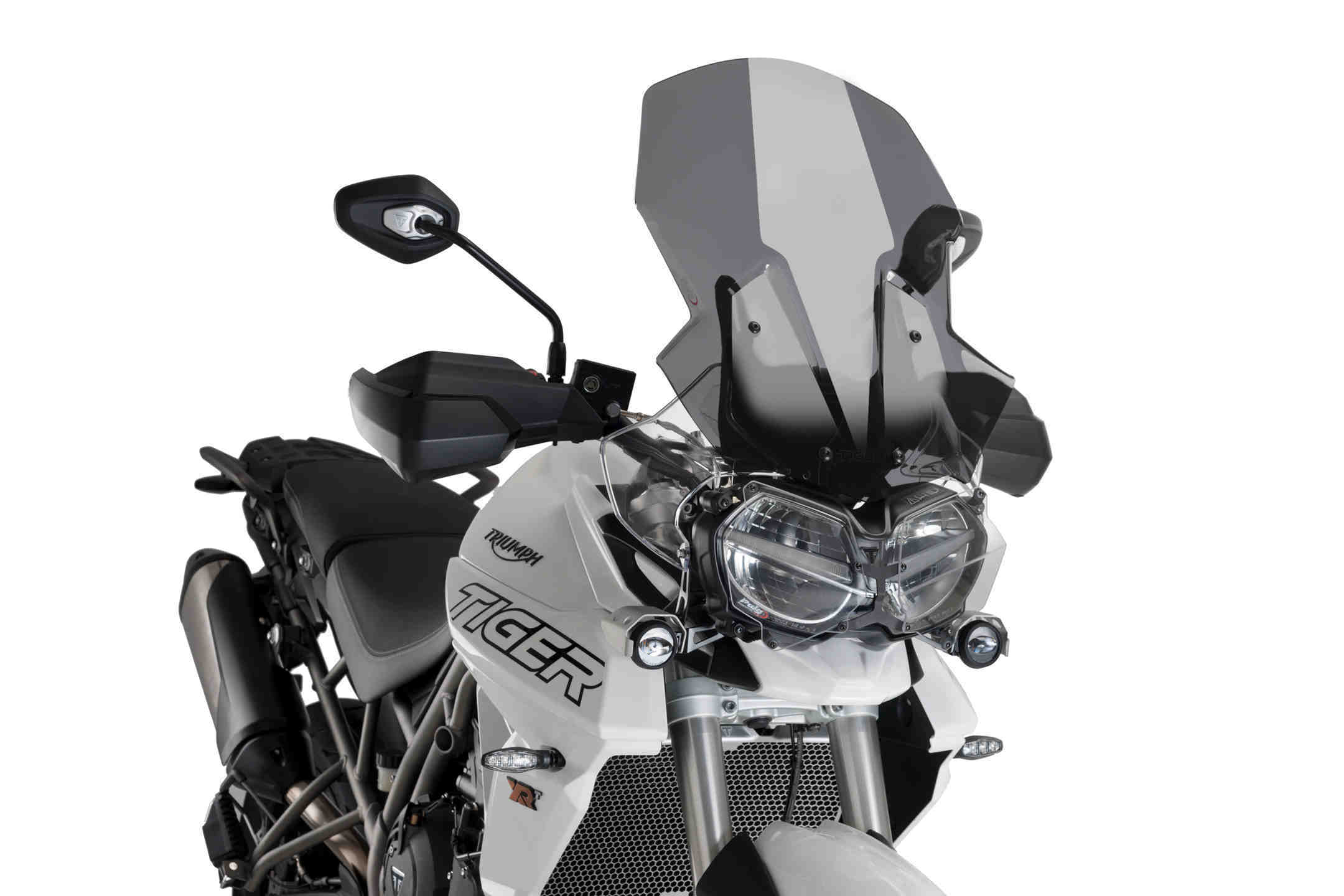 Puig Touring Screen | Dark Smoke | Triumph Tiger 800 XC/XCX/XCA/Low 2018>2020-M9656F-Screens-Pyramid Motorcycle Accessories