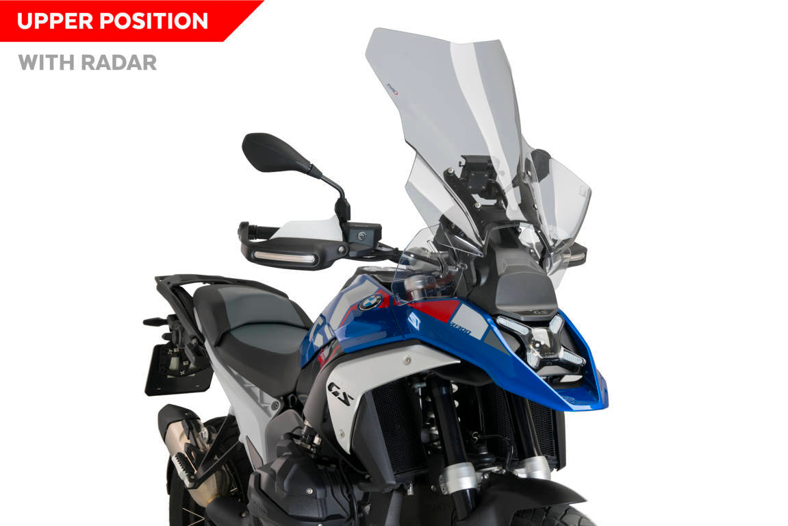 Puig Touring Screen | Light Smoke | BMW R 1300 GS with Radar/without Enduro Pack 2023>Current-Screens-Pyramid Motorcycle Accessories