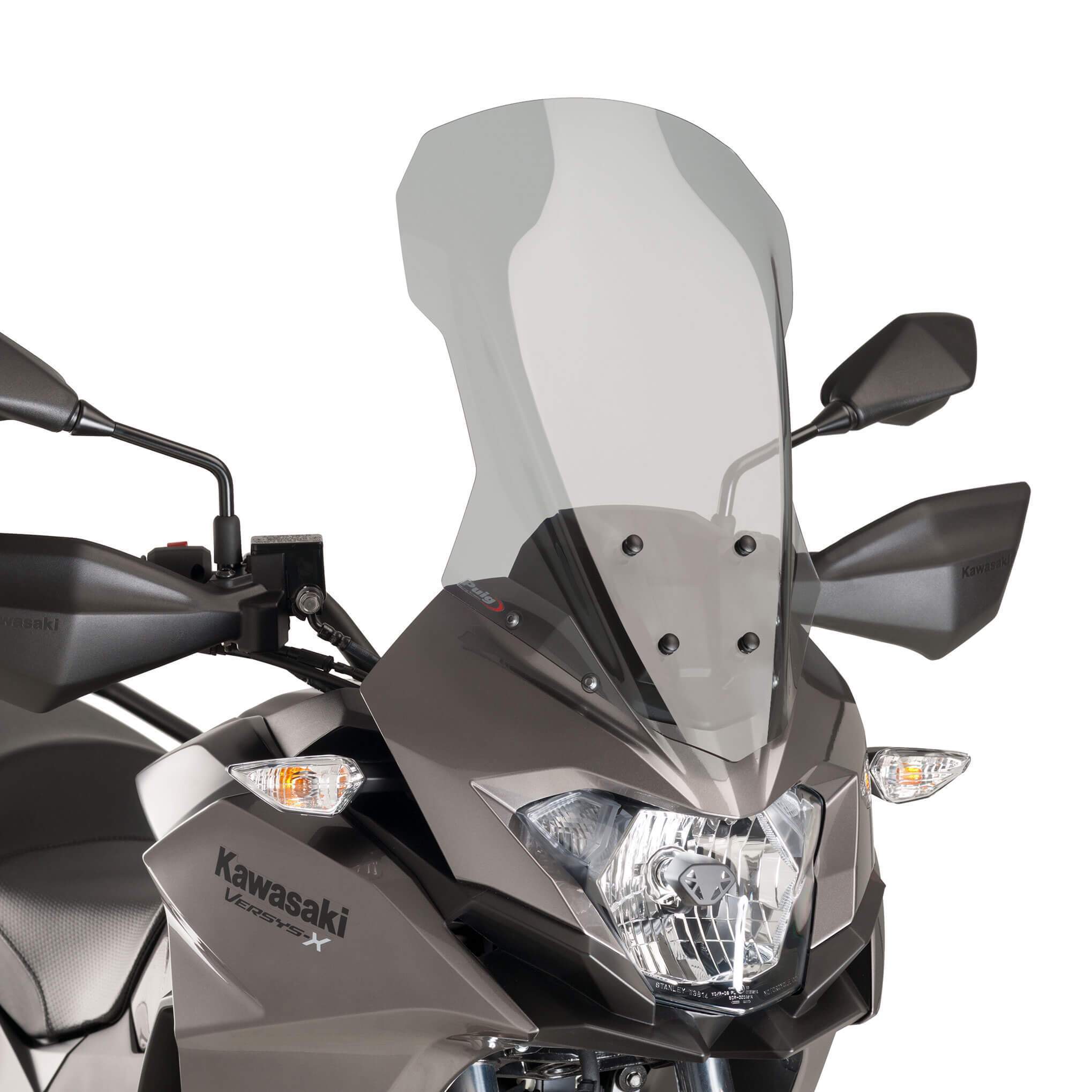 Puig Touring Screen | Light Smoke | Kawasaki Versys-X 300 2017>2023-M9710H-Screens-Pyramid Motorcycle Accessories