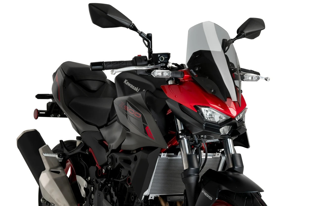 Puig Touring Screen | Light Smoke | Kawasaki Z500 2024>Current -  Shop name