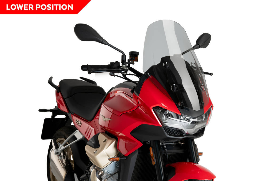 Puig Touring Screen | Light Smoke | Moto Guzzi V100 Mandello / S 2023>Current-M21484H-Screens-Pyramid Motorcycle Accessories