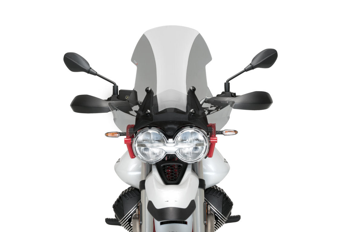 Puig Touring Screen | Light Smoke | Moto Guzzi V85 TT Travel 850 2021>2023-M21176H-Screens-Pyramid Motorcycle Accessories