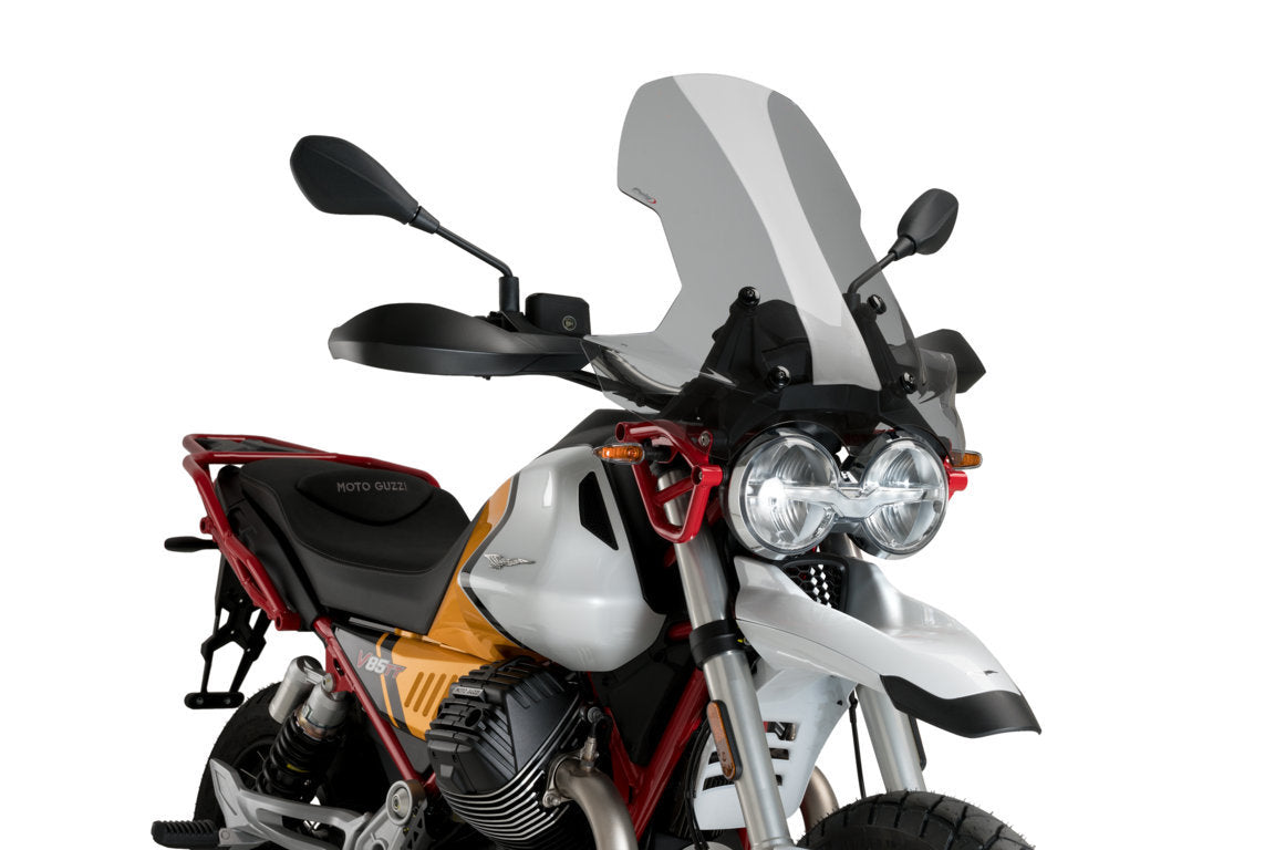 Puig Touring Screen | Light Smoke | Moto Guzzi V85 TT Travel 850 2021>2023-M21176H-Screens-Pyramid Motorcycle Accessories