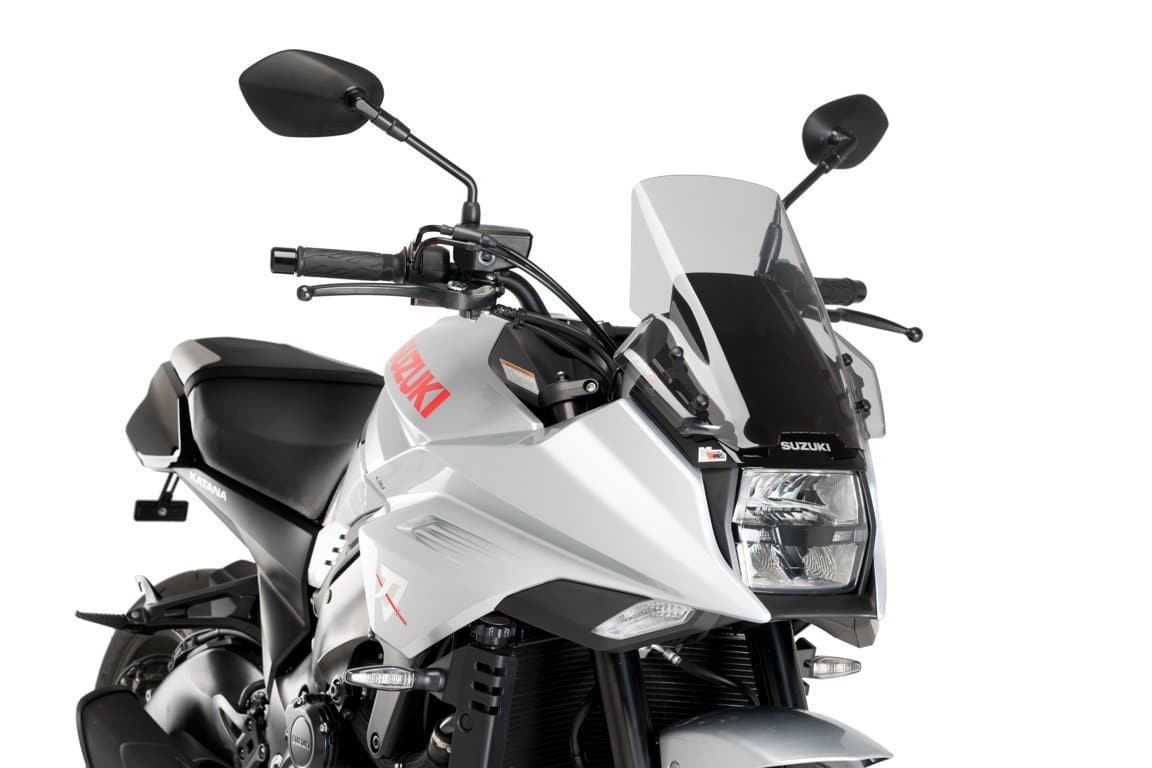 Puig Touring Screen | Light Smoke | Suzuki Katana 2019>2022-Screens-Pyramid Motorcycle Accessories