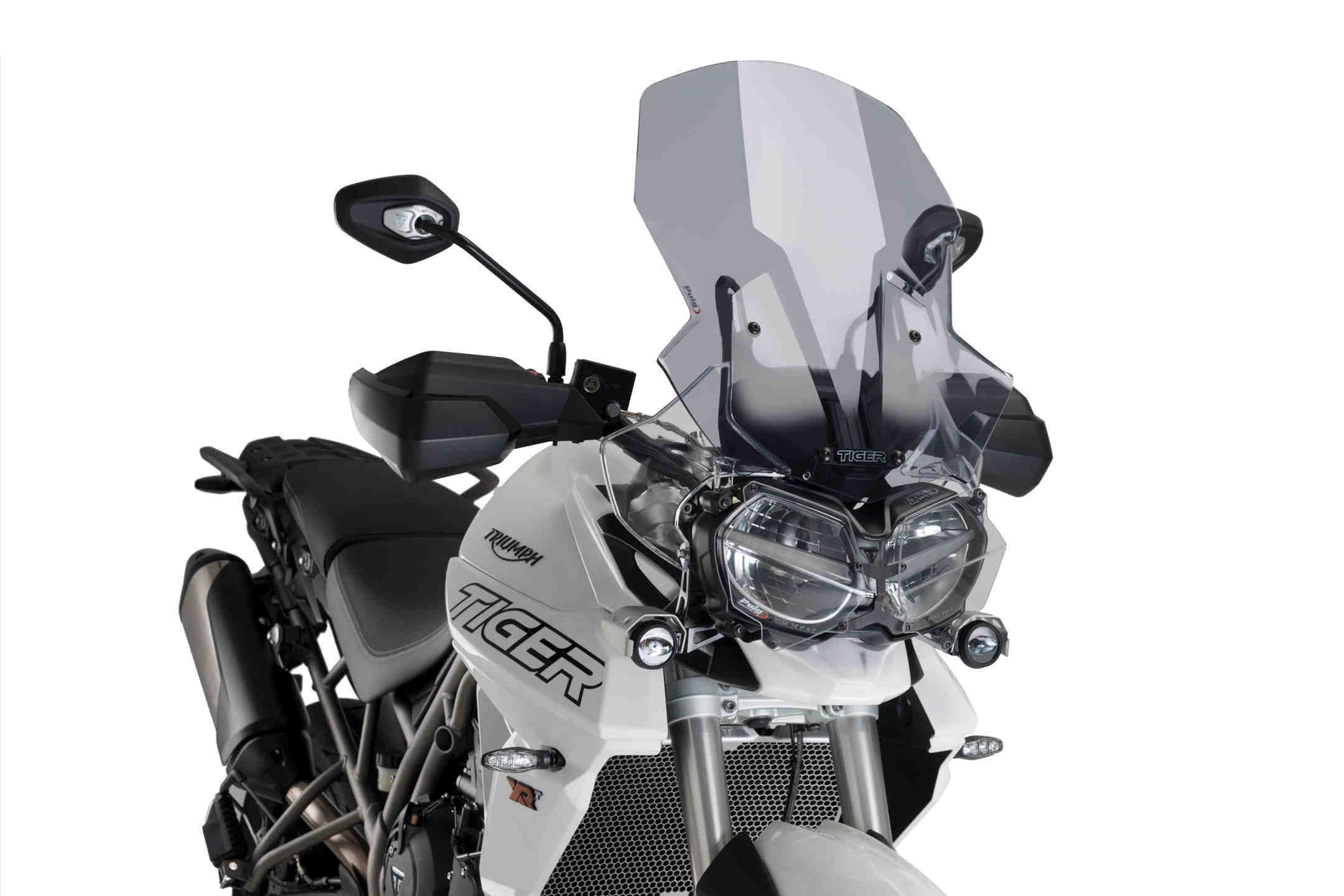 Puig Touring Screen | Light Smoke | Triumph Tiger 800 XC/XCX/XCA/Low 2018>2020-M9656H-Screens-Pyramid Motorcycle Accessories