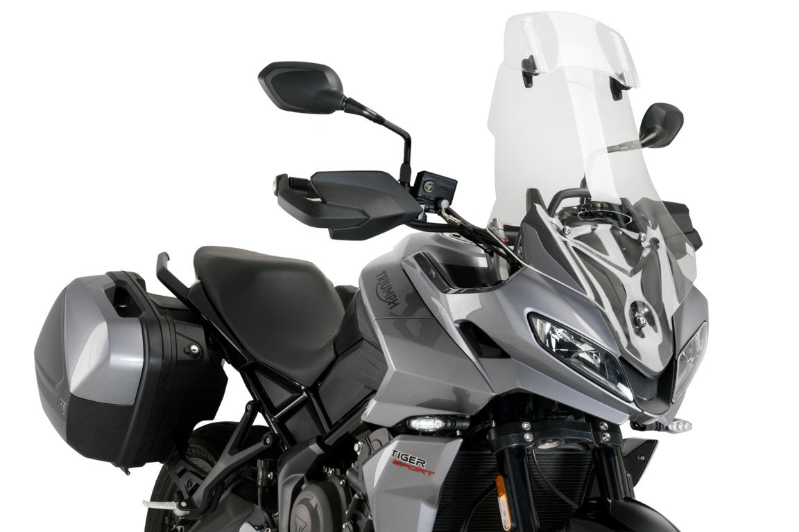 Puig Touring Screen With Visor | Clear | Triumph Tiger Sport 660 2022>Current-M21403W-Screens-Pyramid Motorcycle Accessories