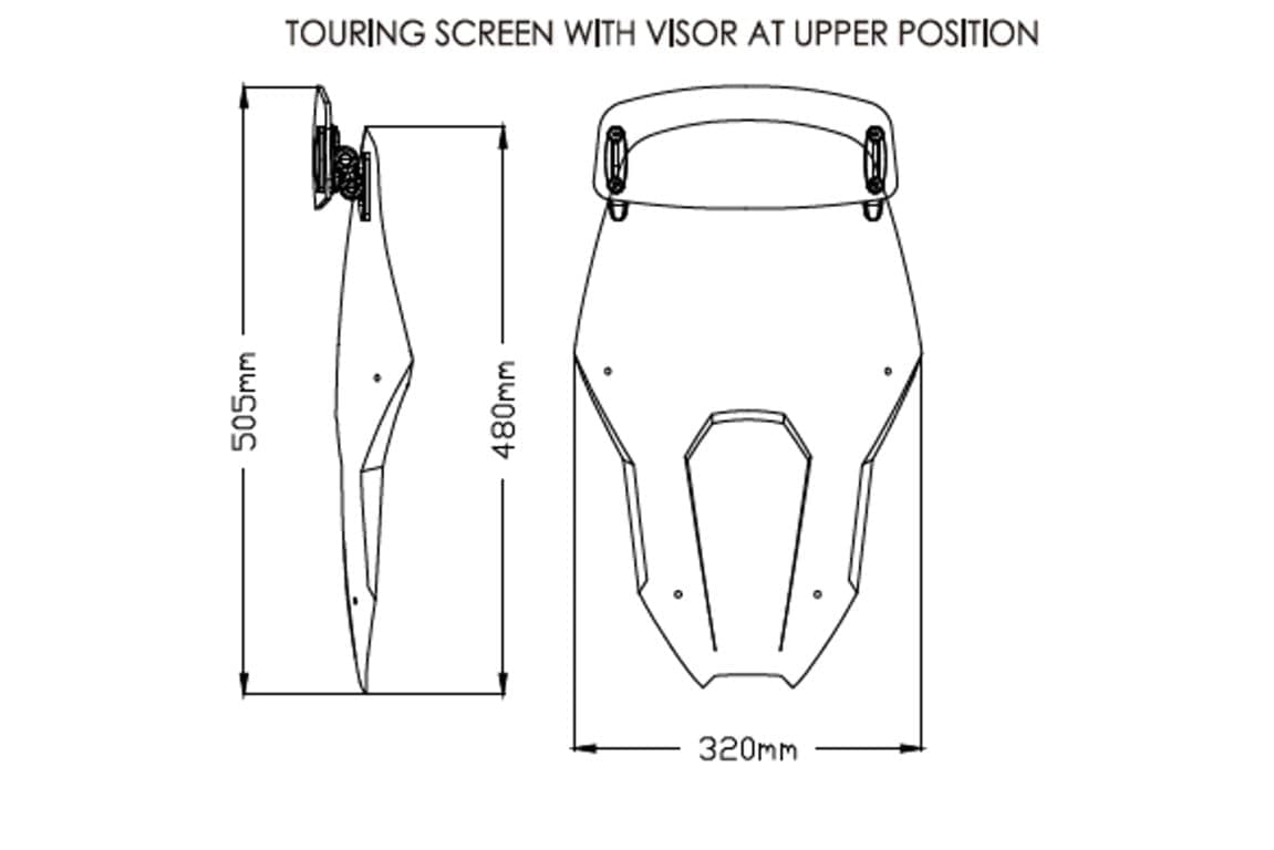 Puig Touring Screen With Visor | Light Smoke | Honda CRF 1100 L Africa Twin 2020>2023 -  Shop name
