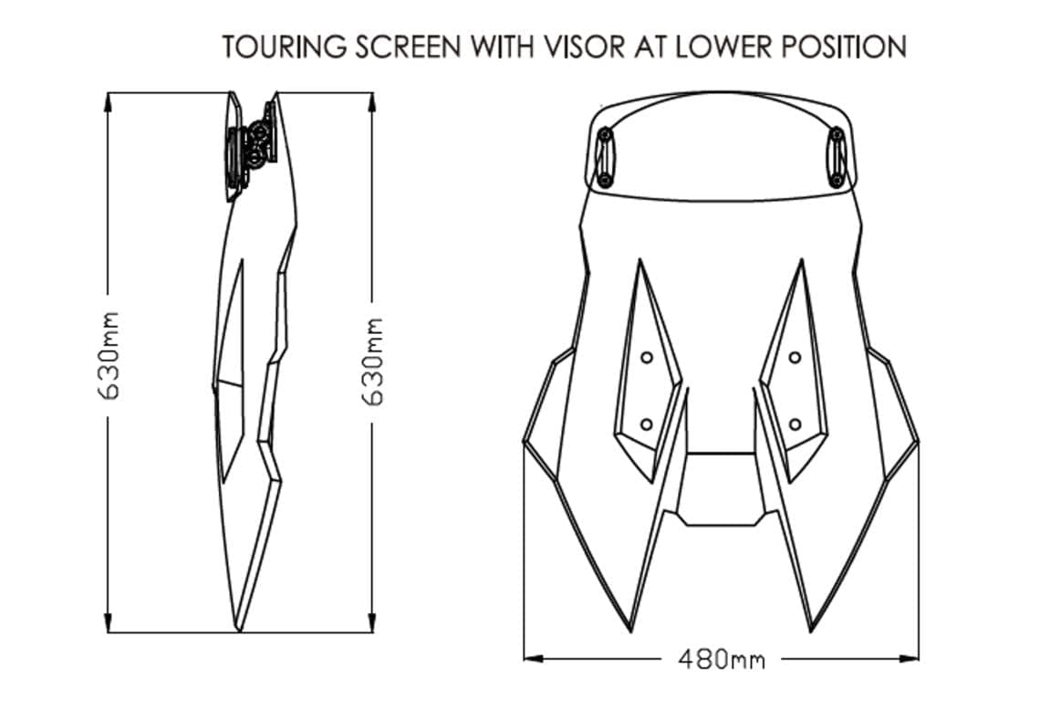 Puig Touring Screen With Visor | Light Smoke | Suzuki V-Strom 1050 2020>Current-M20412H-Screens-Pyramid Motorcycle Accessories