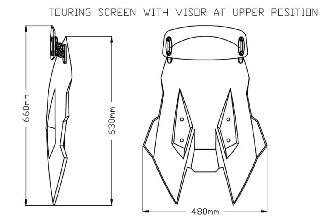 Puig Touring Screen With Visor | Light Smoke | Suzuki V-Strom 1050 2020>Current-M20412H-Screens-Pyramid Motorcycle Accessories