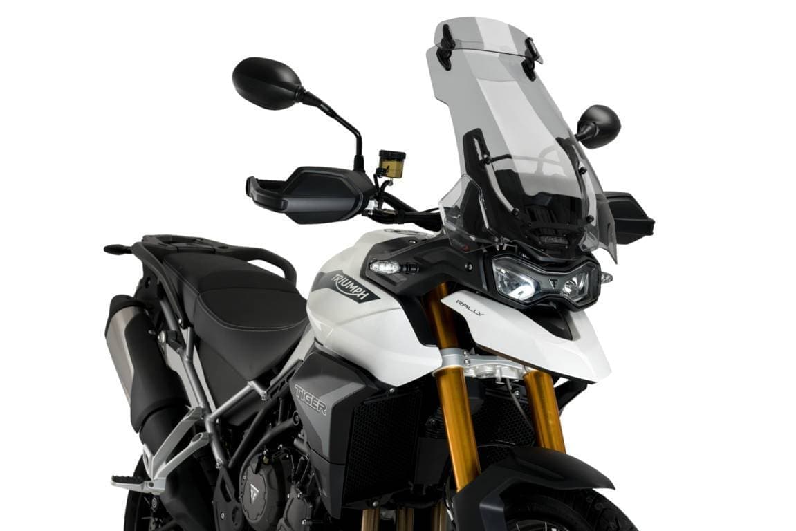 Puig Touring Screen With Visor | Light Smoke | Triumph Tiger 900 GT Pro 2020>2023-M20376H-Screens-Pyramid Motorcycle Accessories