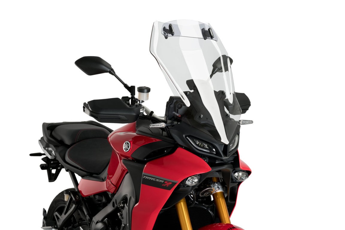 Puig Touring Screen with Visor | Clear | Yamaha Tracer 9 GT/GT+ 2021>Current-M3755W-Screens-Pyramid Motorcycle Accessories