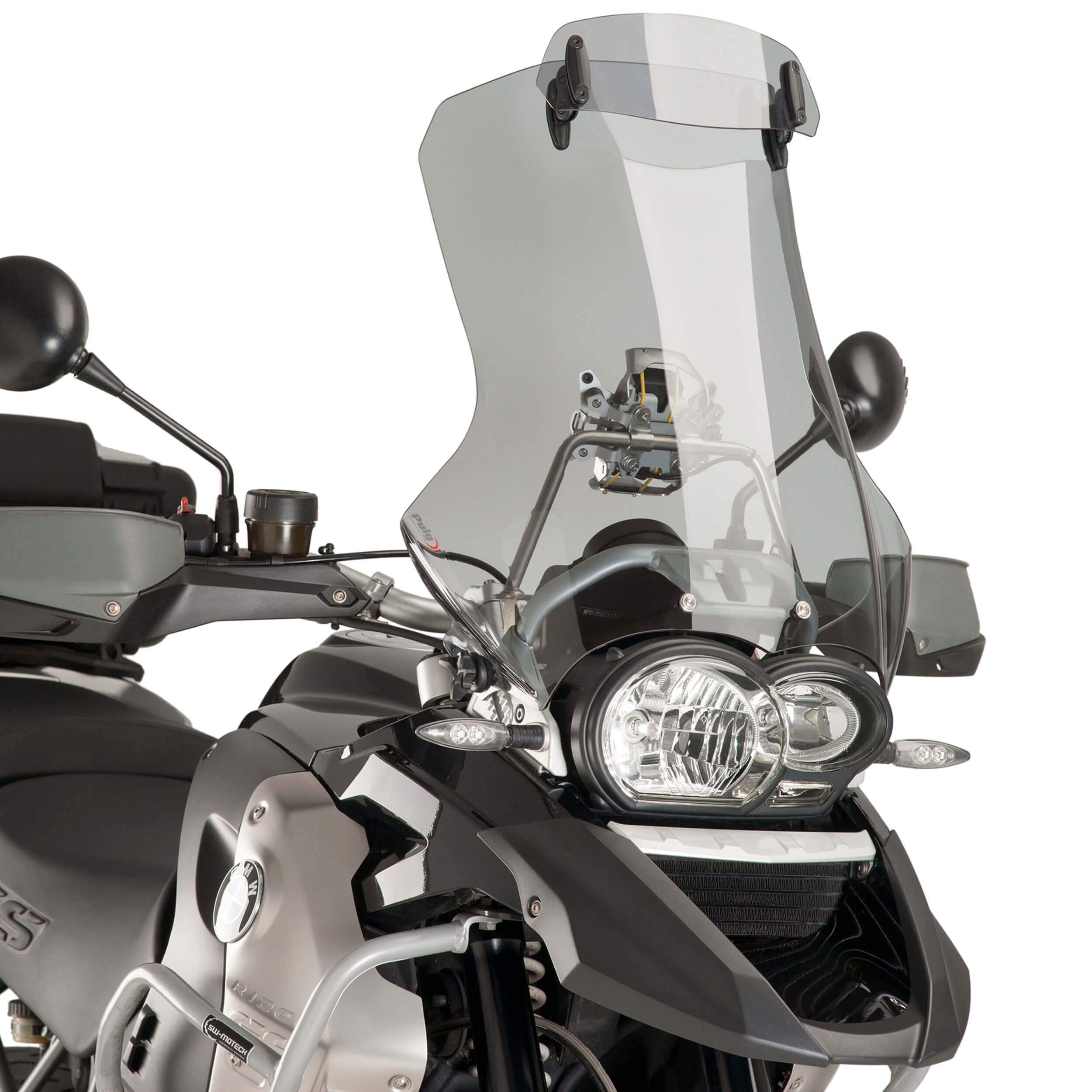 Puig Touring Screen with Visor | Light Smoke | BMW R 1200 GS 2004>2012-Screens-Pyramid Motorcycle Accessories