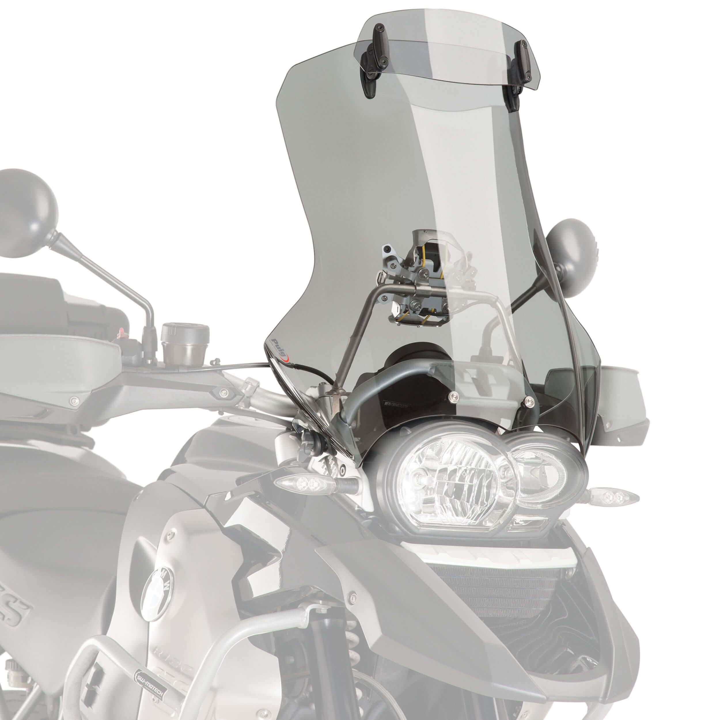 Puig Touring Screen with Visor | Light Smoke | BMW R 1200 GS 2004>2012-Screens-Pyramid Motorcycle Accessories